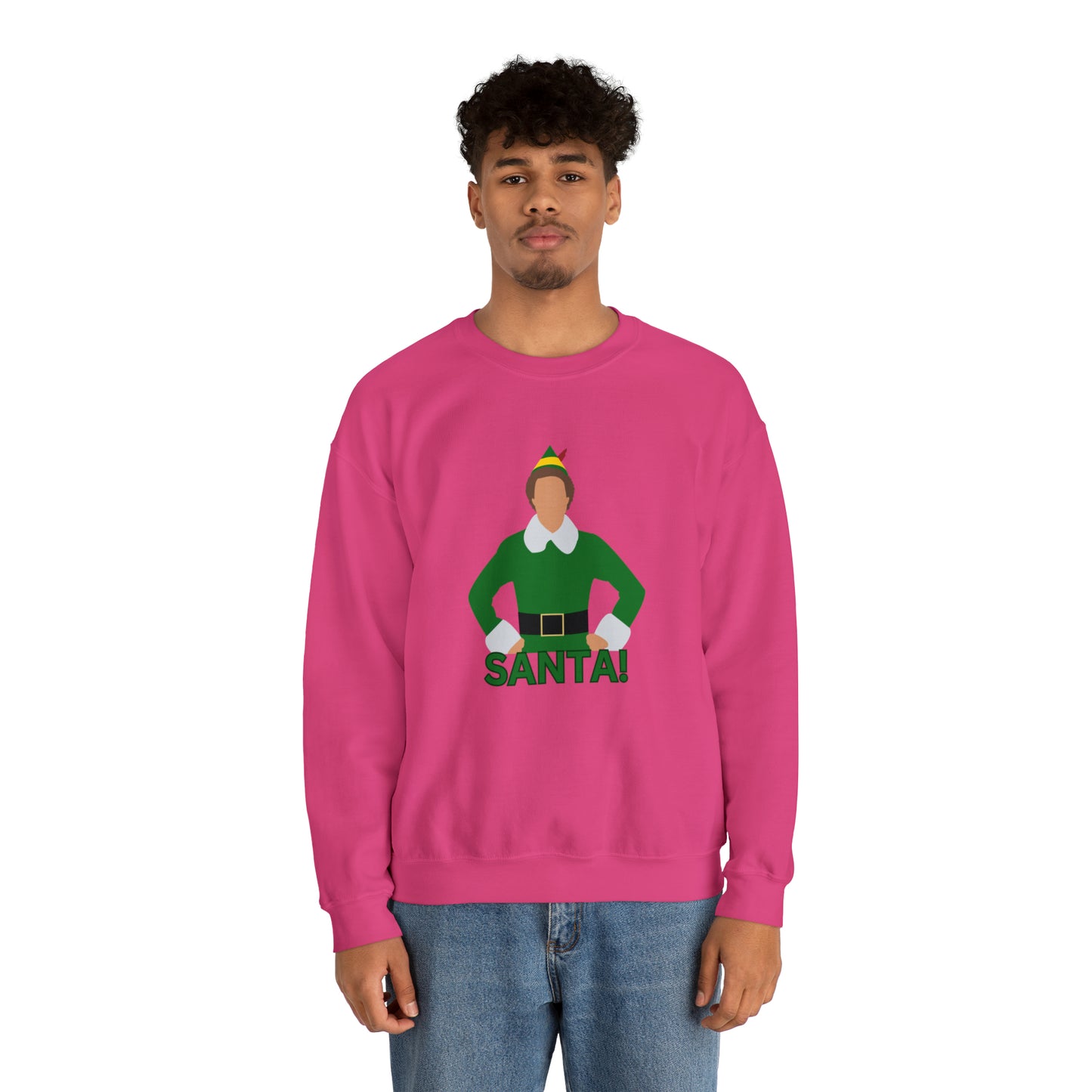 Santa Buddy Elf Unisex Heavy Blend Crewneck Sweatshirt