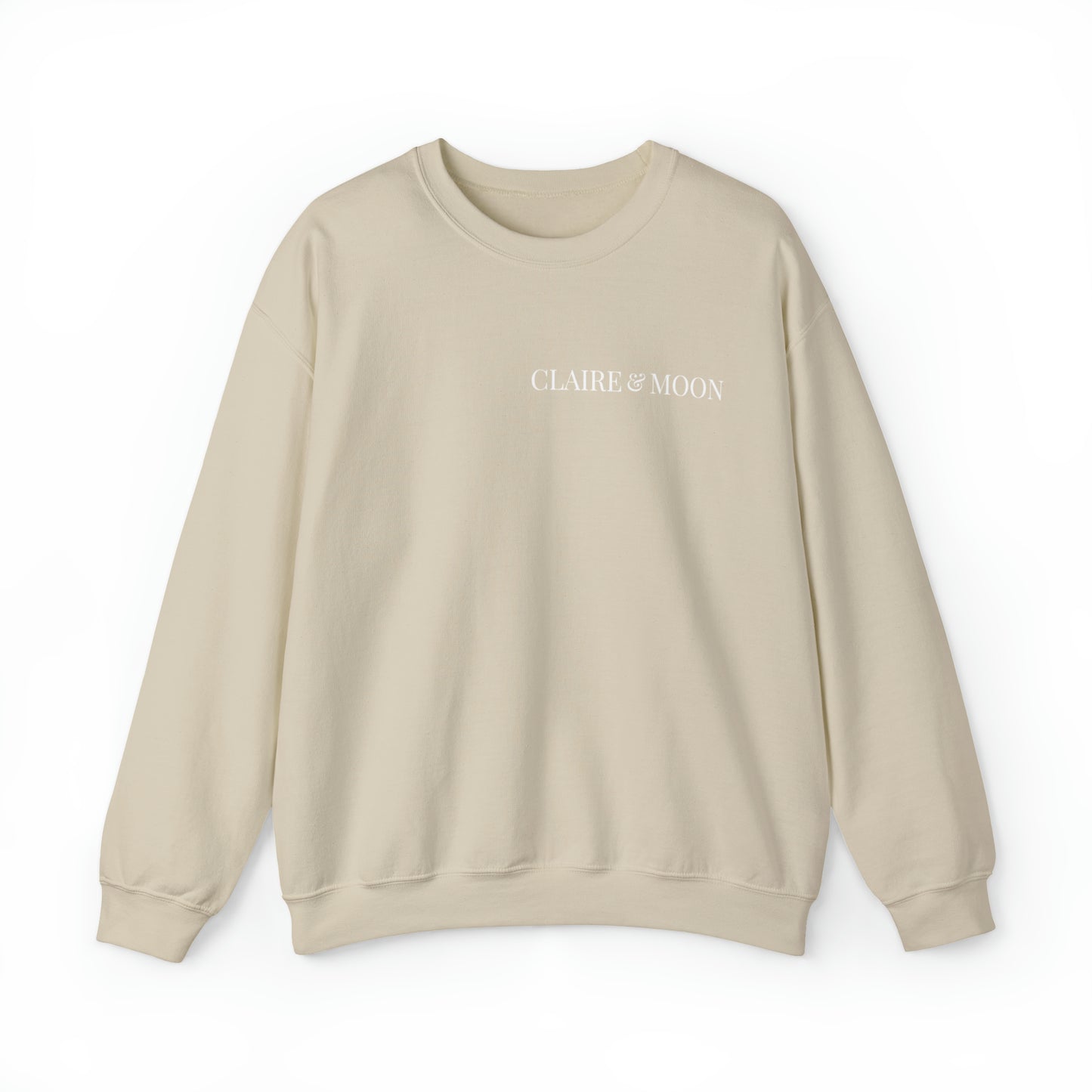 Claireandmoon White Logo Unisex Heavy Blend™ Crewneck Sweatshirt