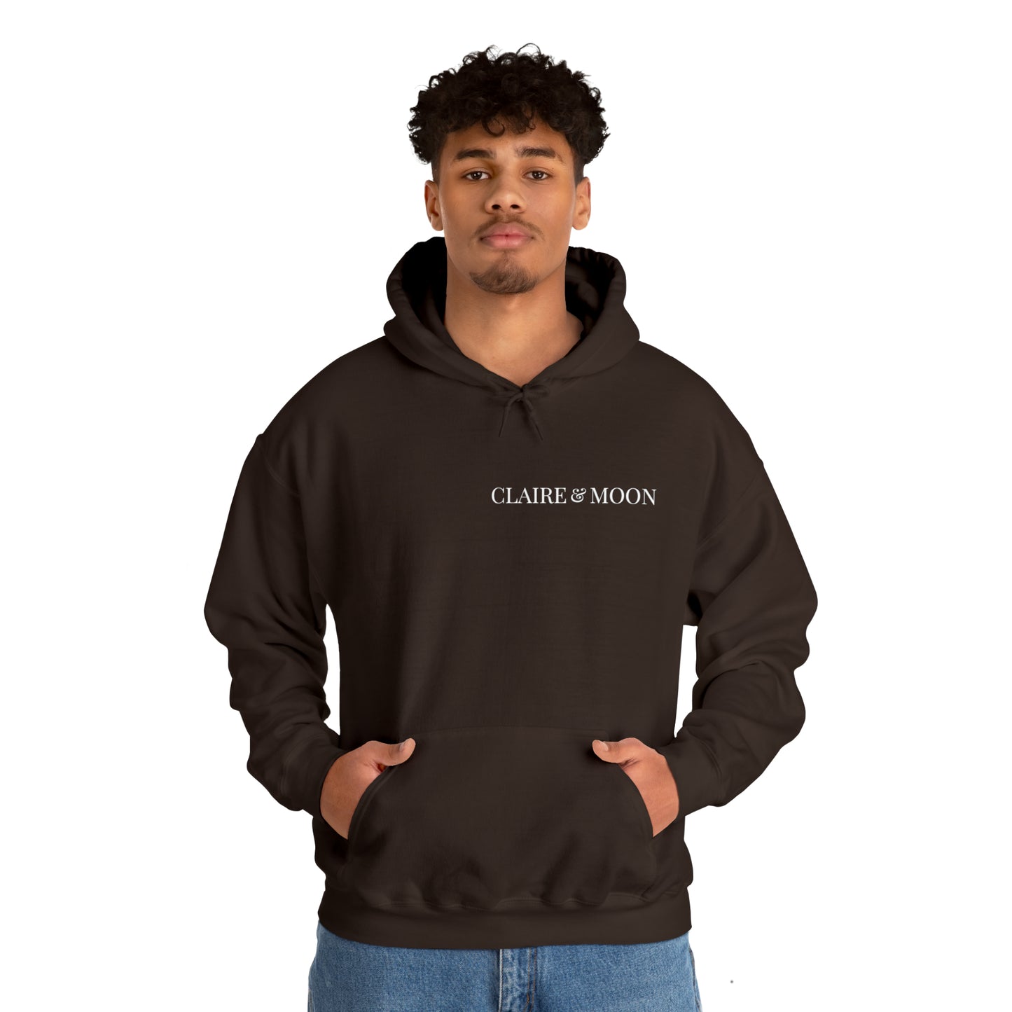Claireandmoon White Logo Unisex Heavy Blend™ Hooded Sweatshirt