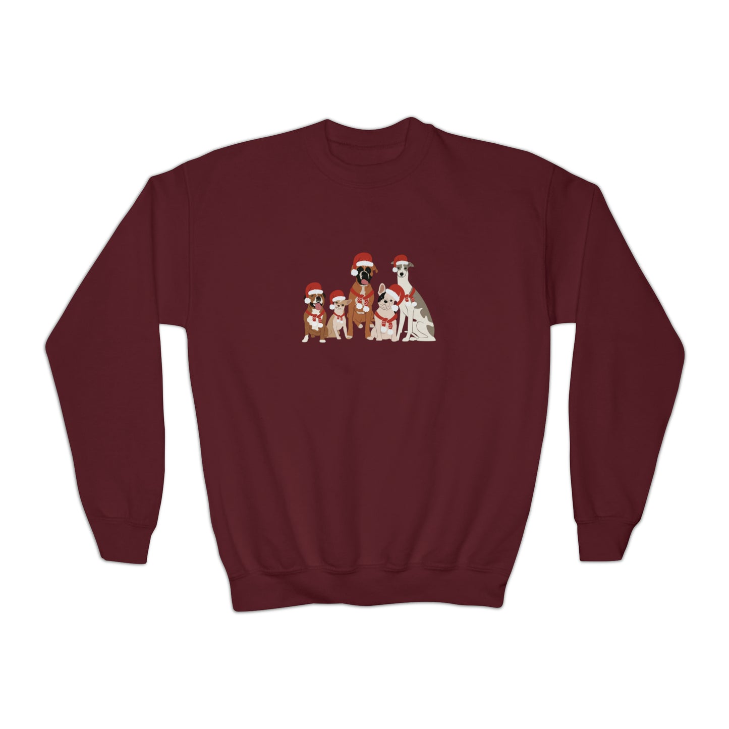 Santa Dogs Youth Crewneck Sweatshirt
