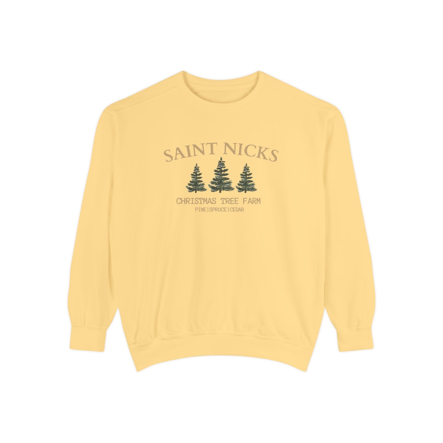 Saints Nicks Christmas Unisex Garment-Dyed Sweatshirt