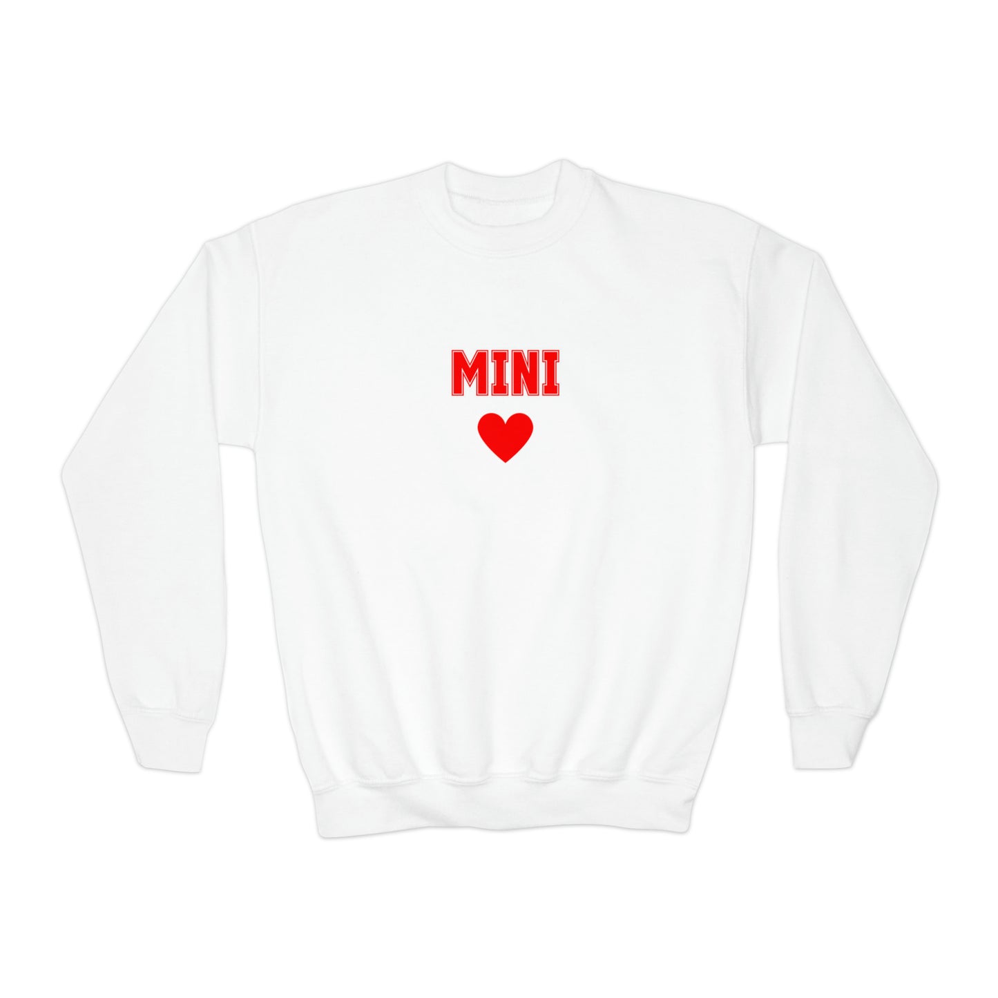 Mini valentines Youth Crewneck Sweatshirt