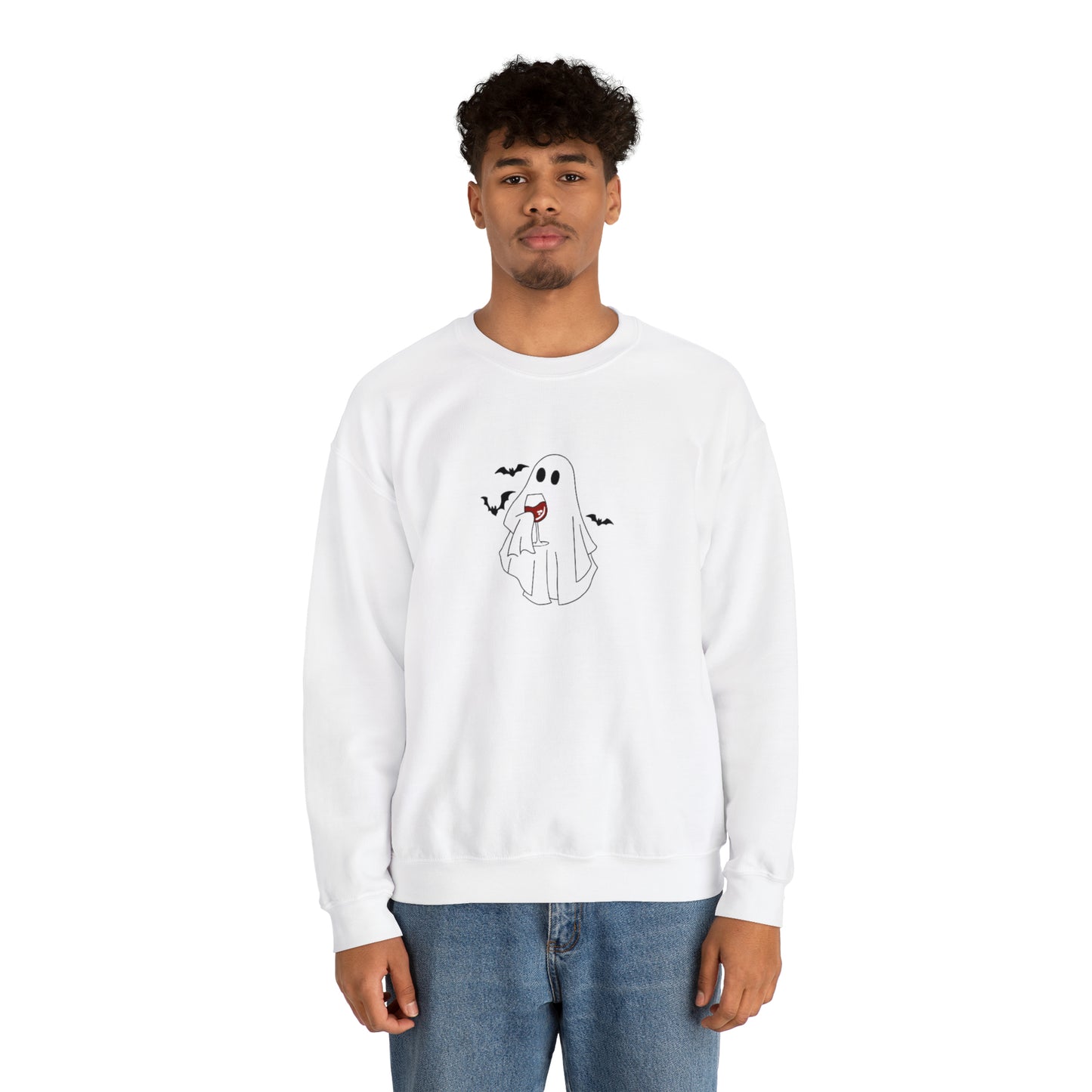 Ghost Wine Unisex Heavy Blend Crewneck Sweatshirt