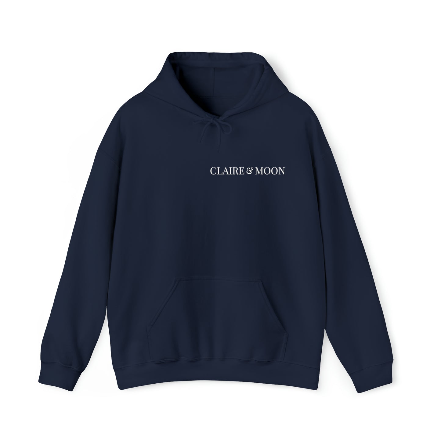 Claireandmoon White Logo Unisex Heavy Blend™ Hooded Sweatshirt