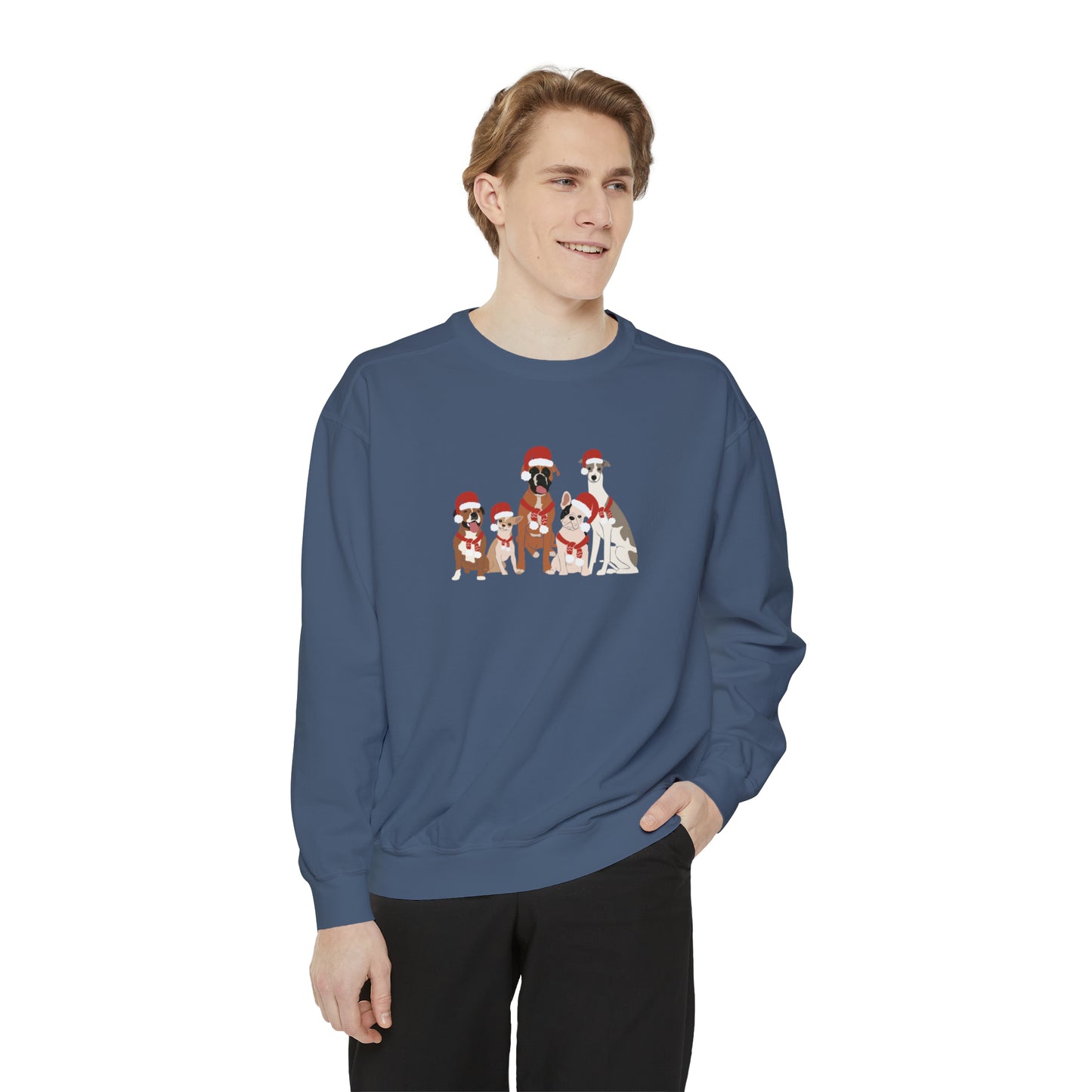 Santa Doggies Unisex Garment-Dyed Sweatshirt