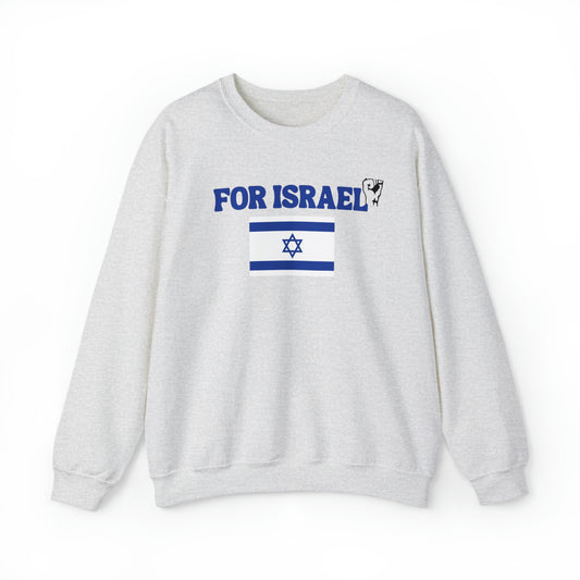 For Israel Unisex Heavy Blend Crewneck Sweatshirt