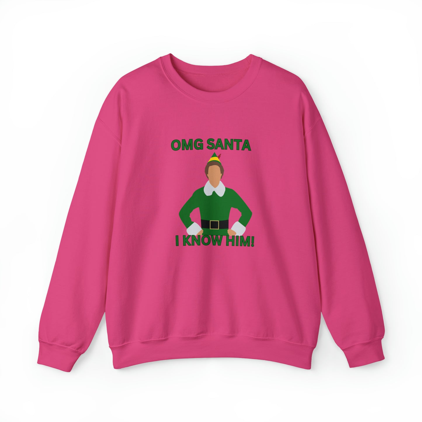 Omg Santa I know him elf Unisex Heavy Blend Crewneck Sweatshirt