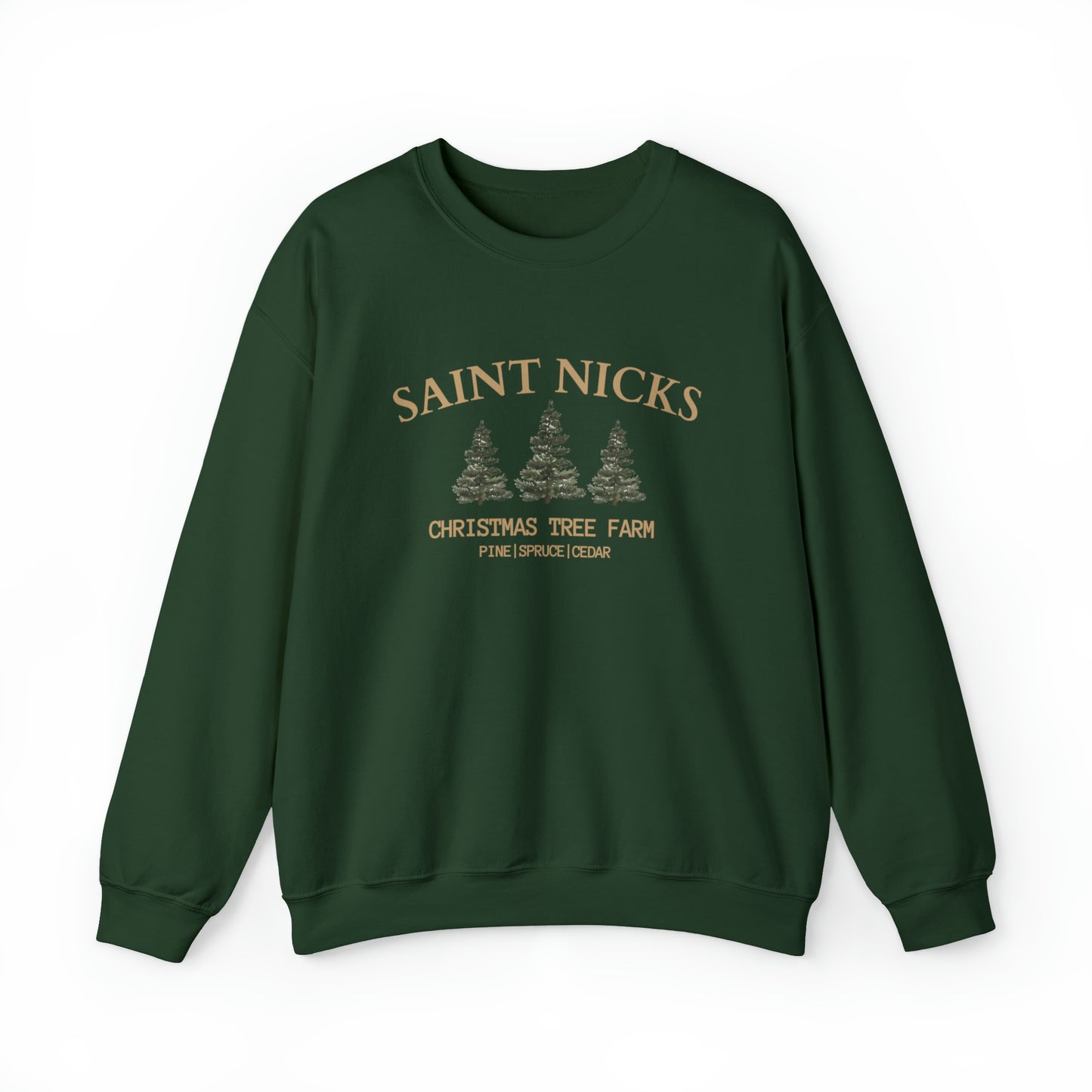 Saint Nicks Christmas Trees Unisex Heavy Blend Crewneck Sweatshirt