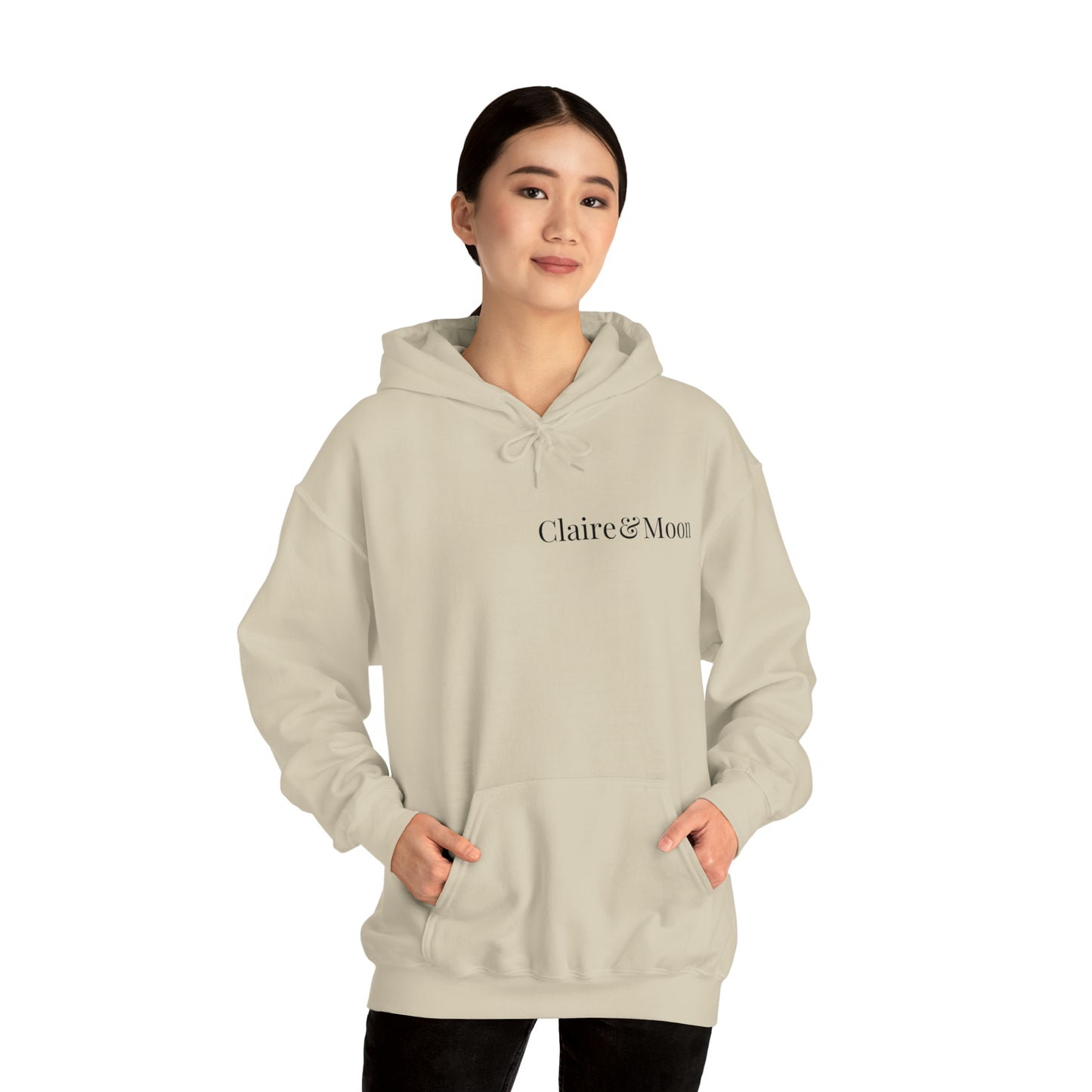 Claireandmoon Black Logo Unisex Heavy Blend™ Hooded Sweatshirt