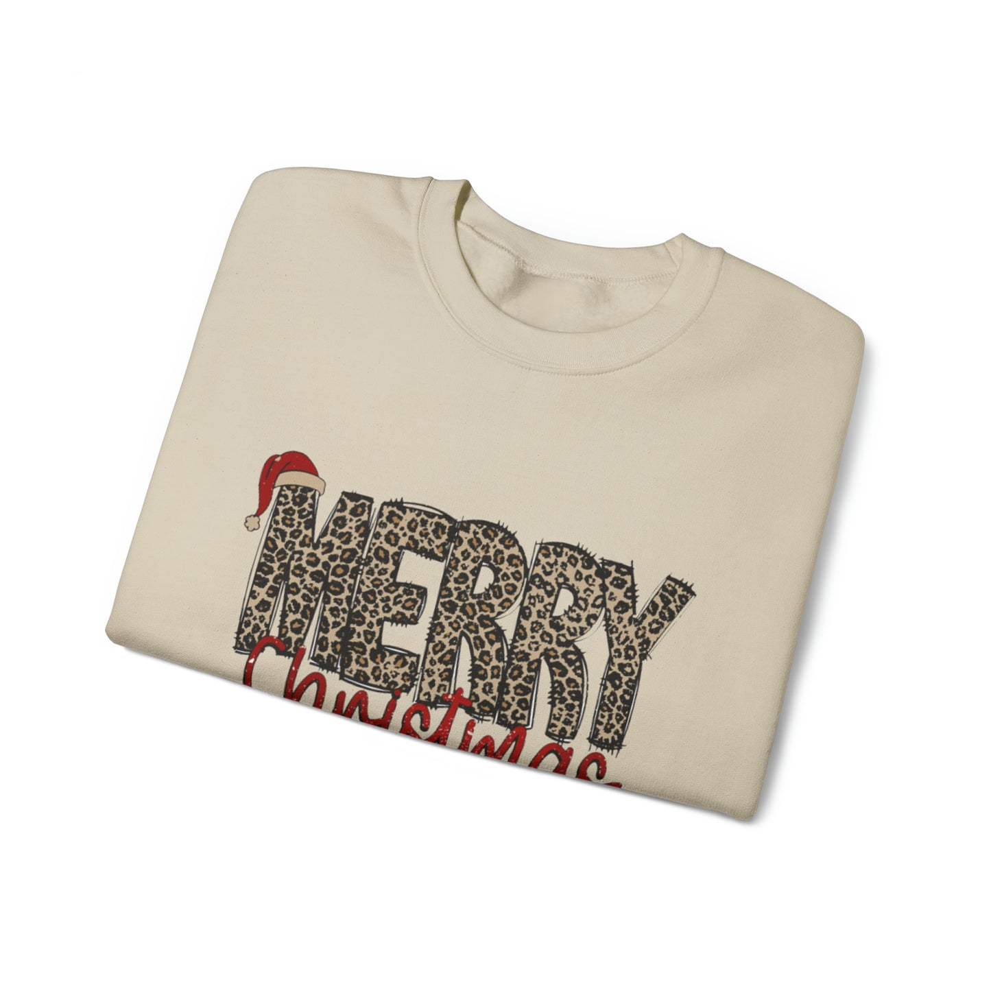Merry Christmas Cheetah Unisex Sweatshirt