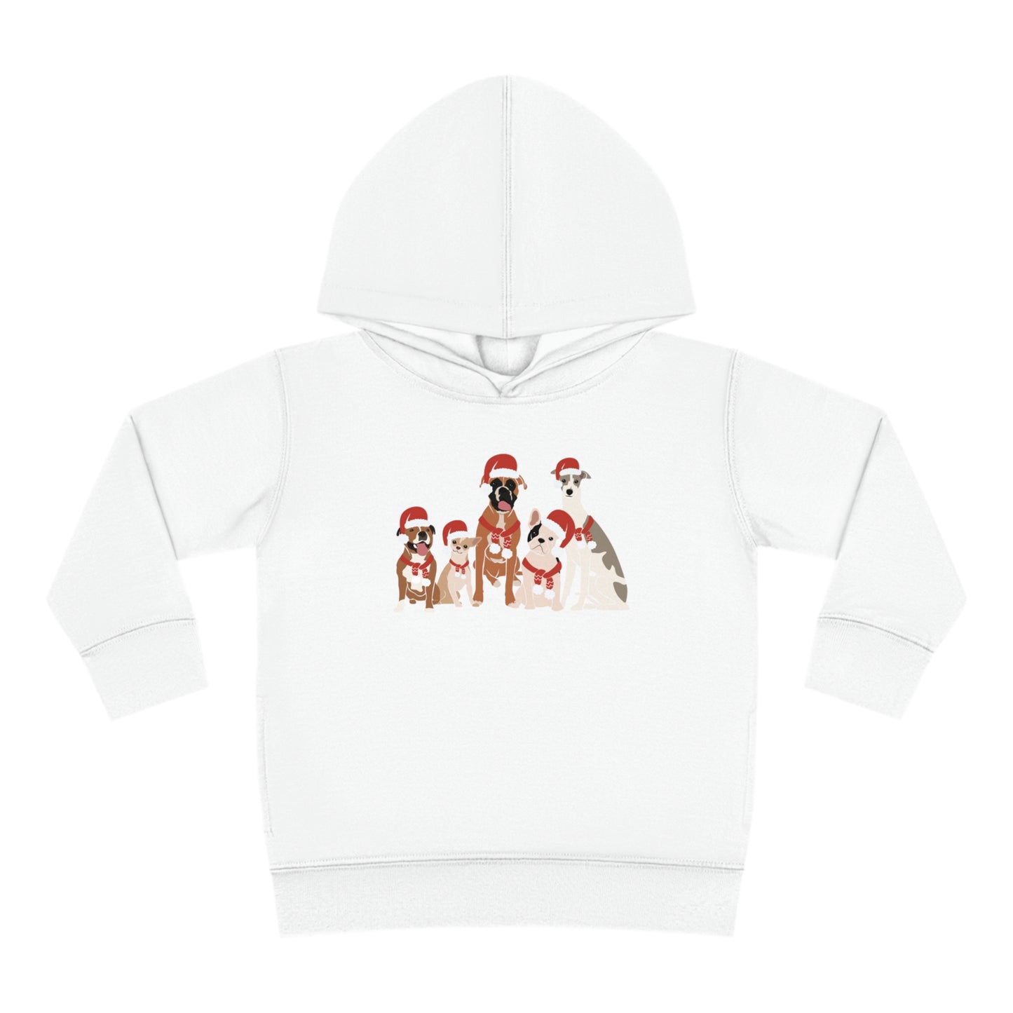 Santa Dogs Toddler Pullover Fleece Hoodie