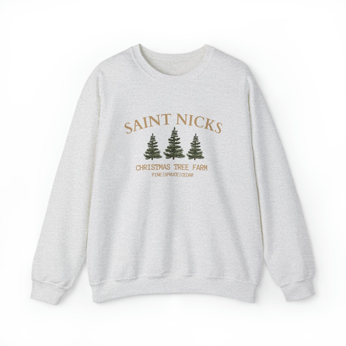 Saint Nicks Christmas Trees Unisex Heavy Blend Crewneck Sweatshirt