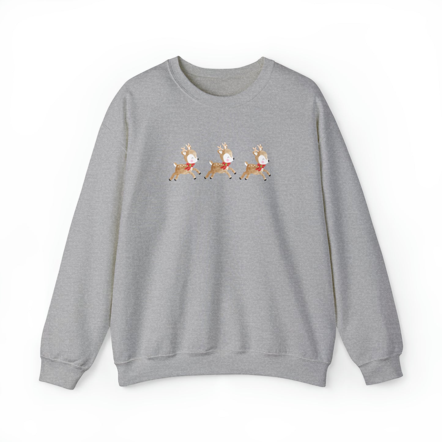 3 Reindeer Flying Unisex Heavy Blend  Crewneck Sweatshirt