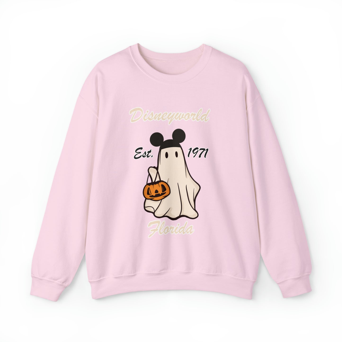 Disney World Ghost Mickey Unisex Heavy Blend Crewneck Sweatshirt