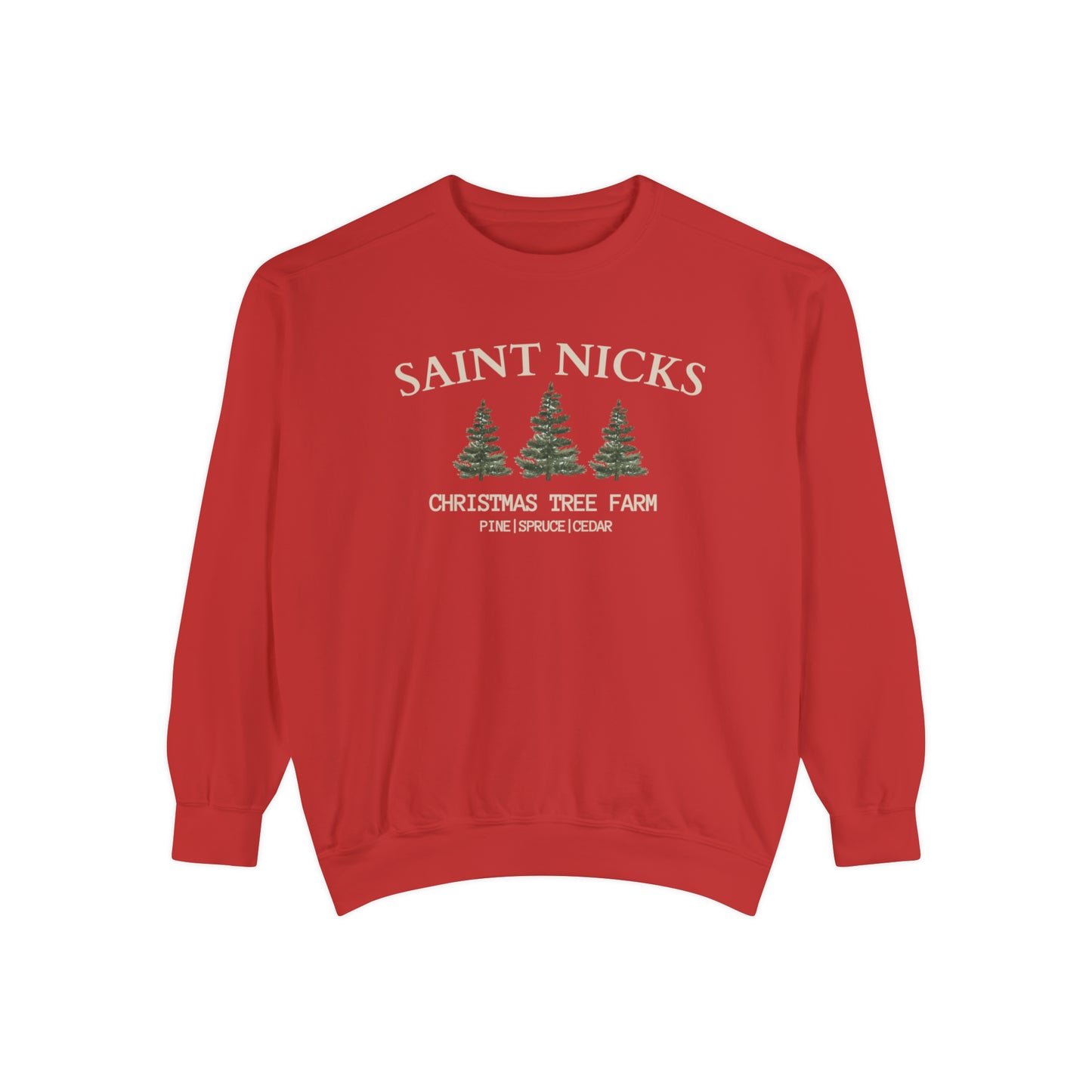 Saints Nicks Christmas Unisex Garment-Dyed Sweatshirt