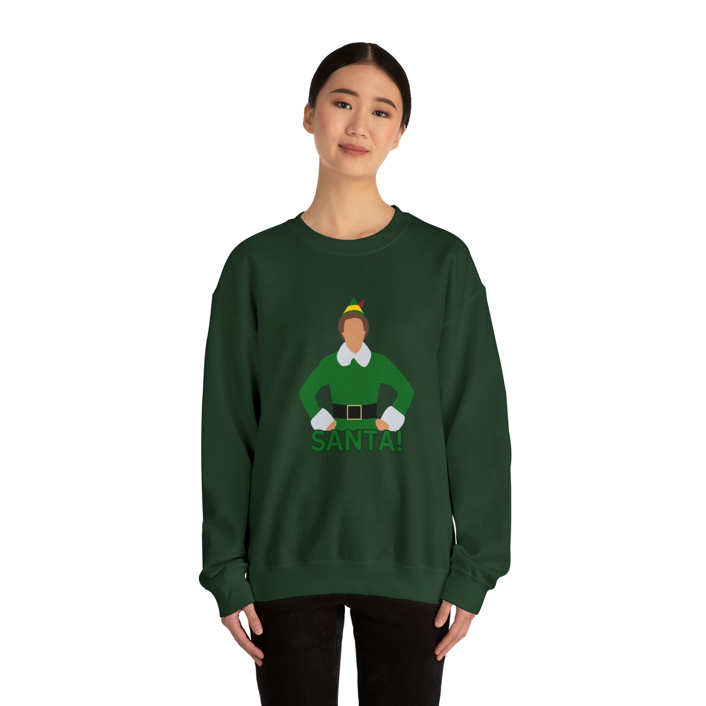 Santa Buddy Elf Unisex Heavy Blend Crewneck Sweatshirt