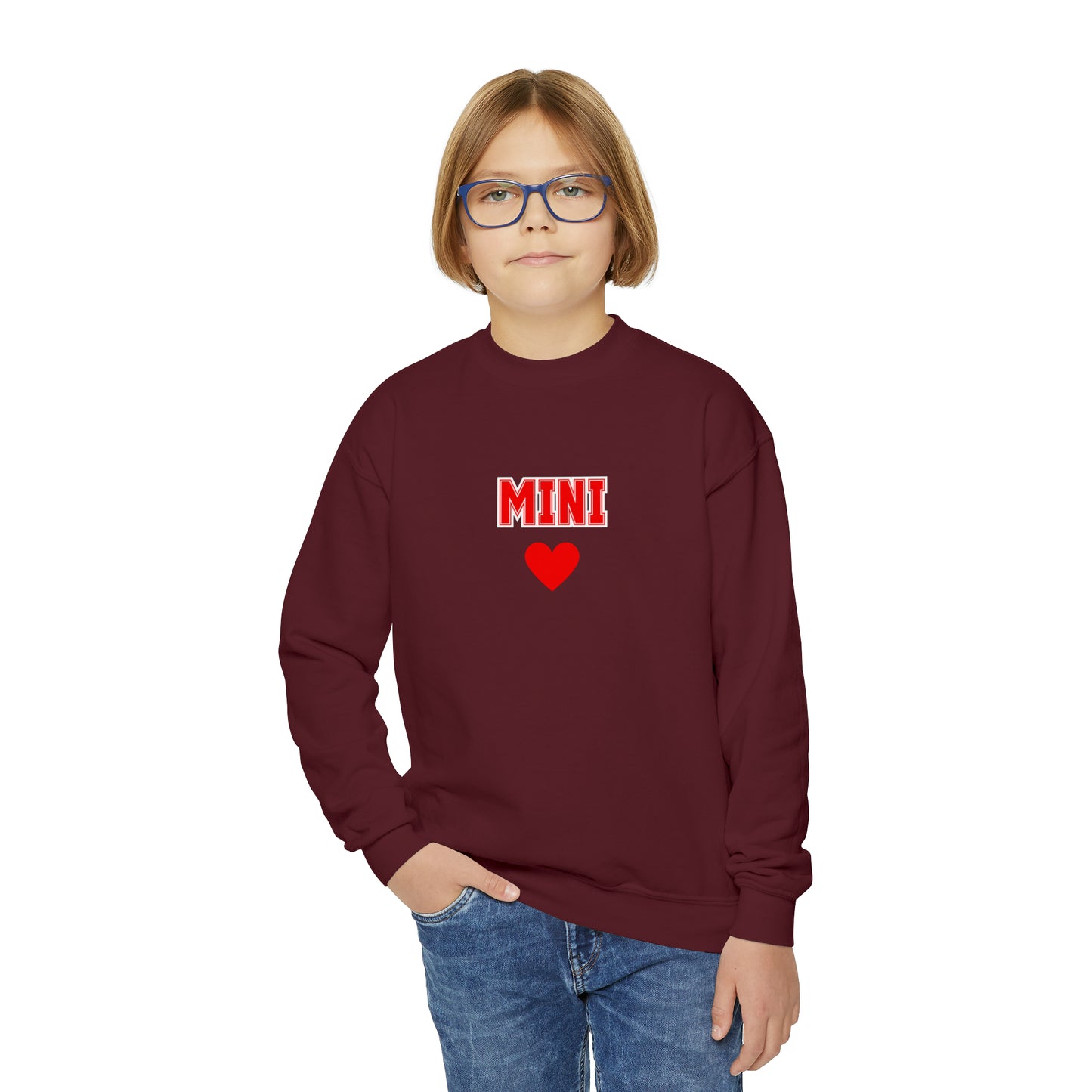 Mini valentines Youth Crewneck Sweatshirt
