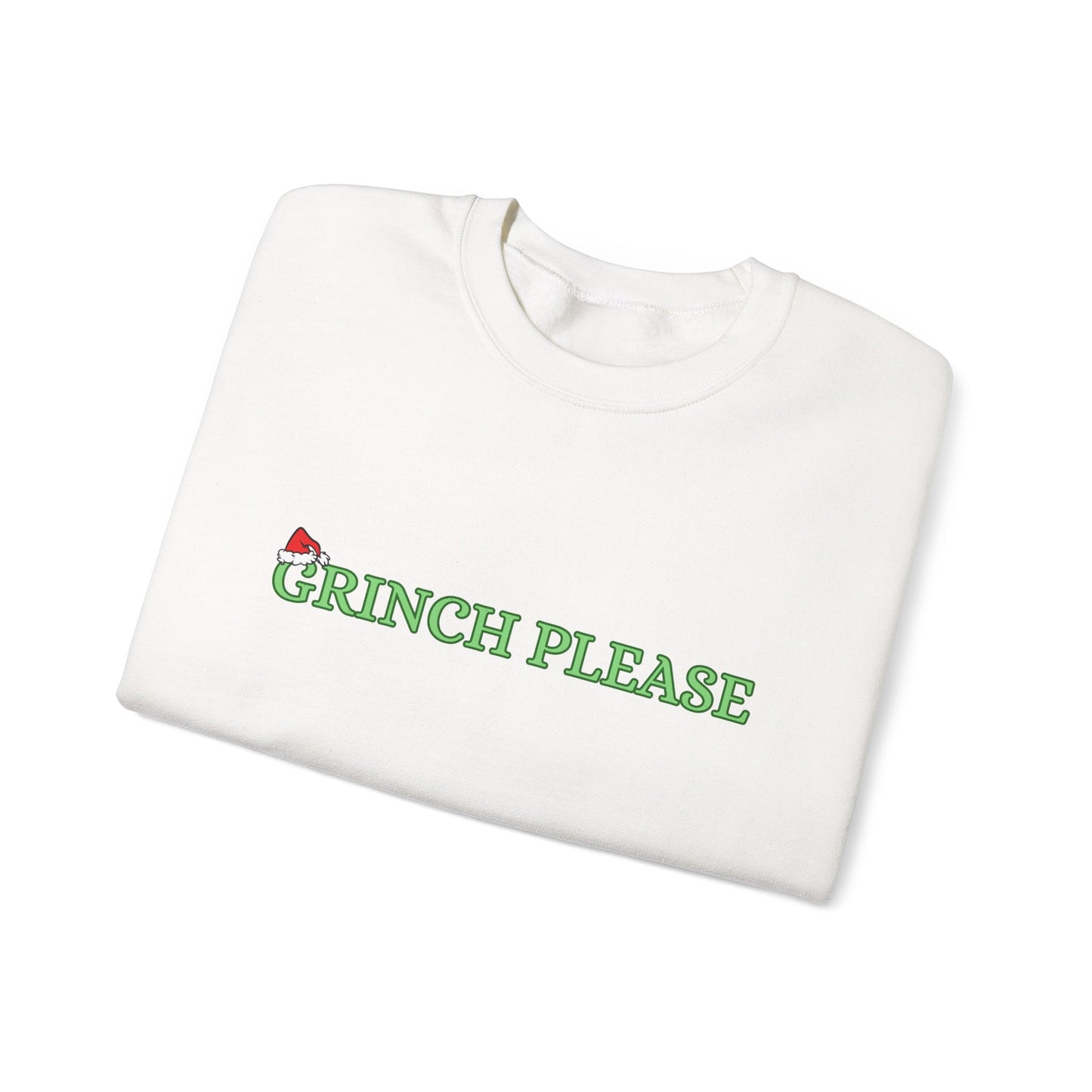 Grinch Please Gildan, Christmas Gift, Cozy Crewneck, Holiday Apparel, Unisex Sweatshirt, Trendy Winter Fashion