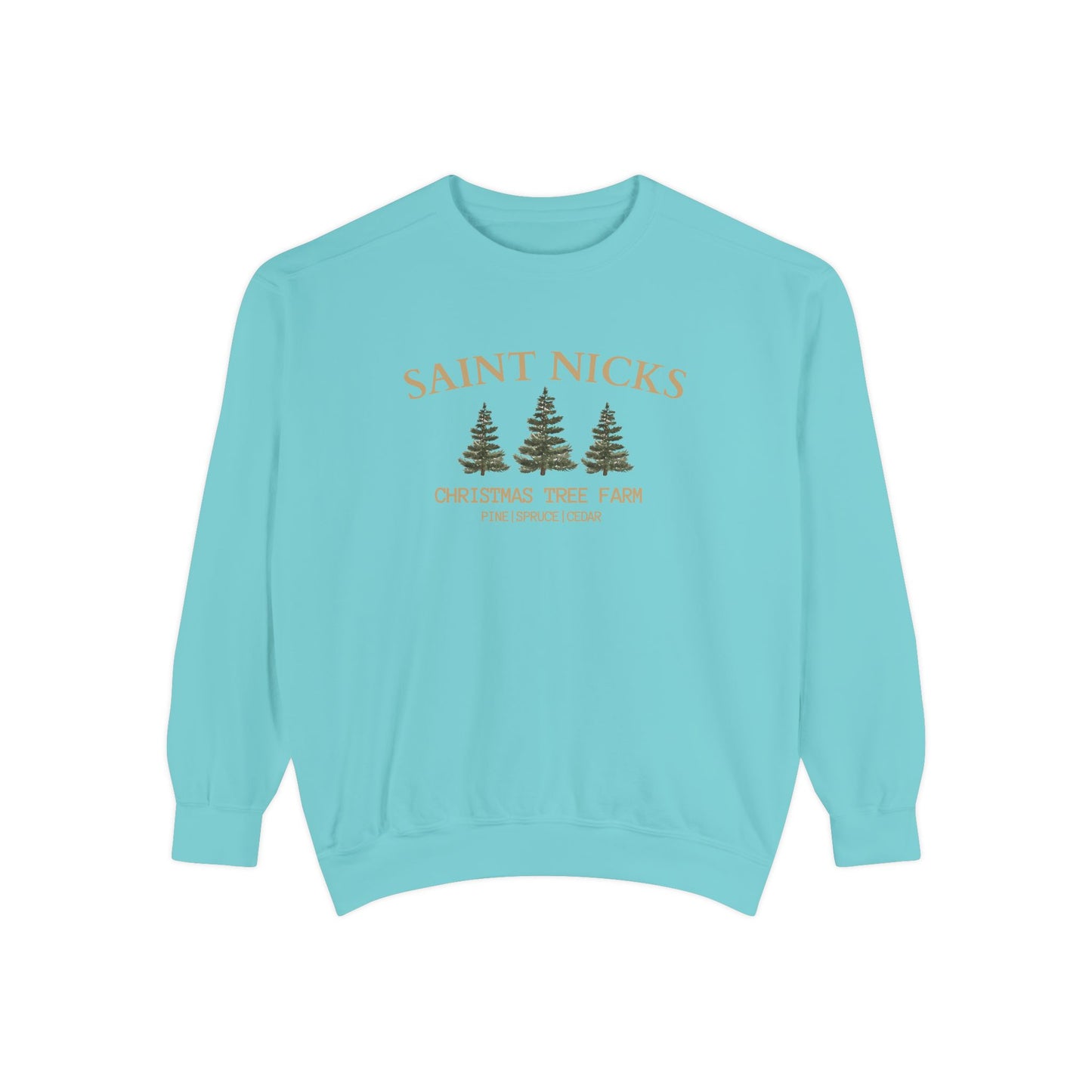 Saints Nicks Christmas Unisex Garment-Dyed Sweatshirt