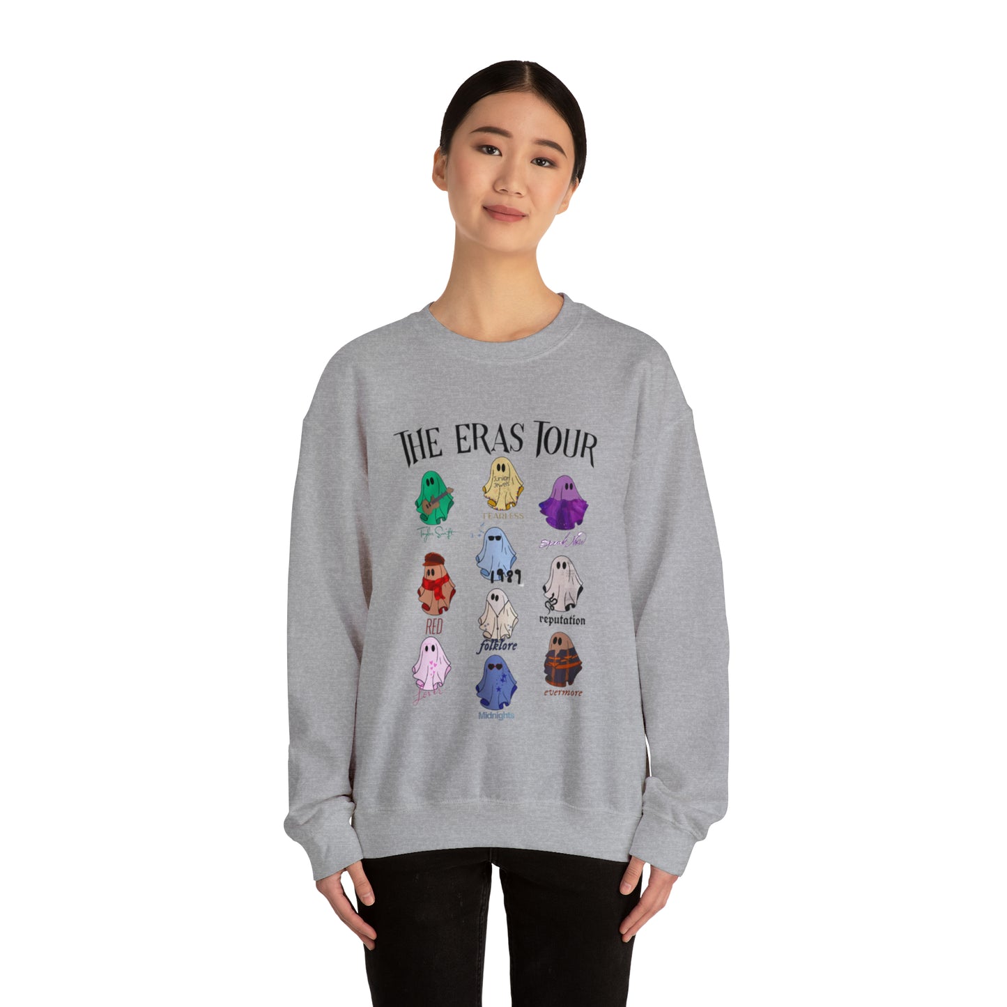 Taylor Swift Ghost Eras Tour Unisex Heavy Blend  Crewneck Sweatshirt