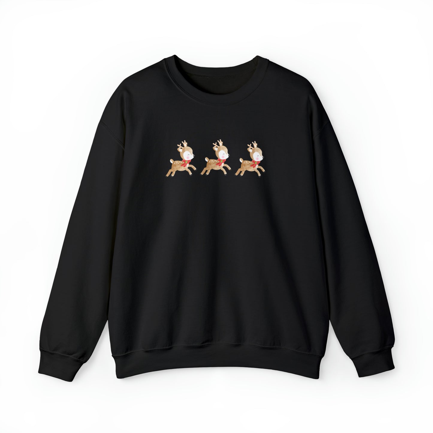 3 Reindeer Flying Unisex Heavy Blend  Crewneck Sweatshirt
