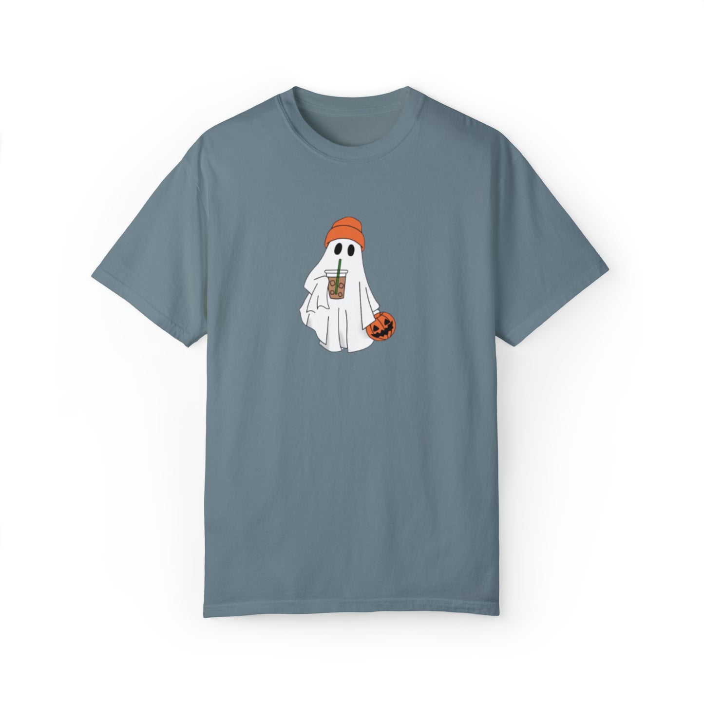 Ghost Iced Coffee Unisex Garment-Dyed T-shirt
