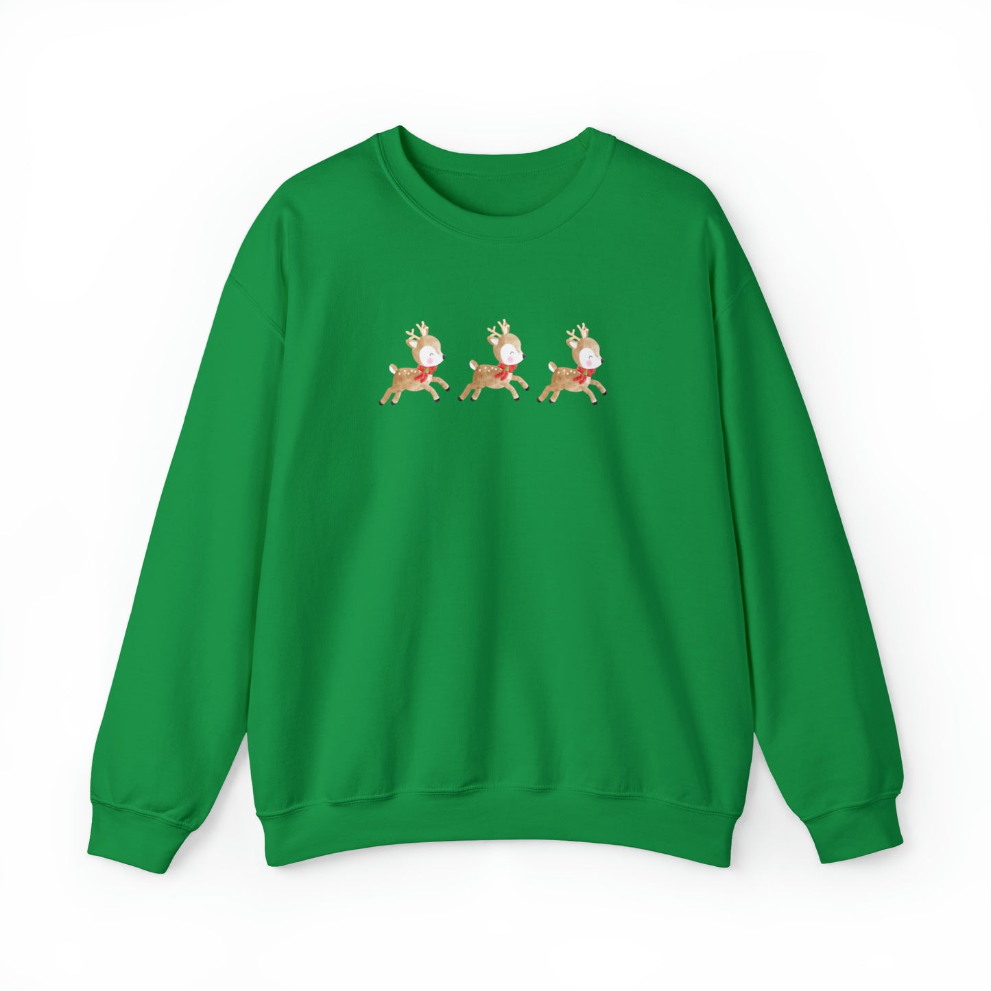 3 Reindeer Flying Unisex Heavy Blend  Crewneck Sweatshirt