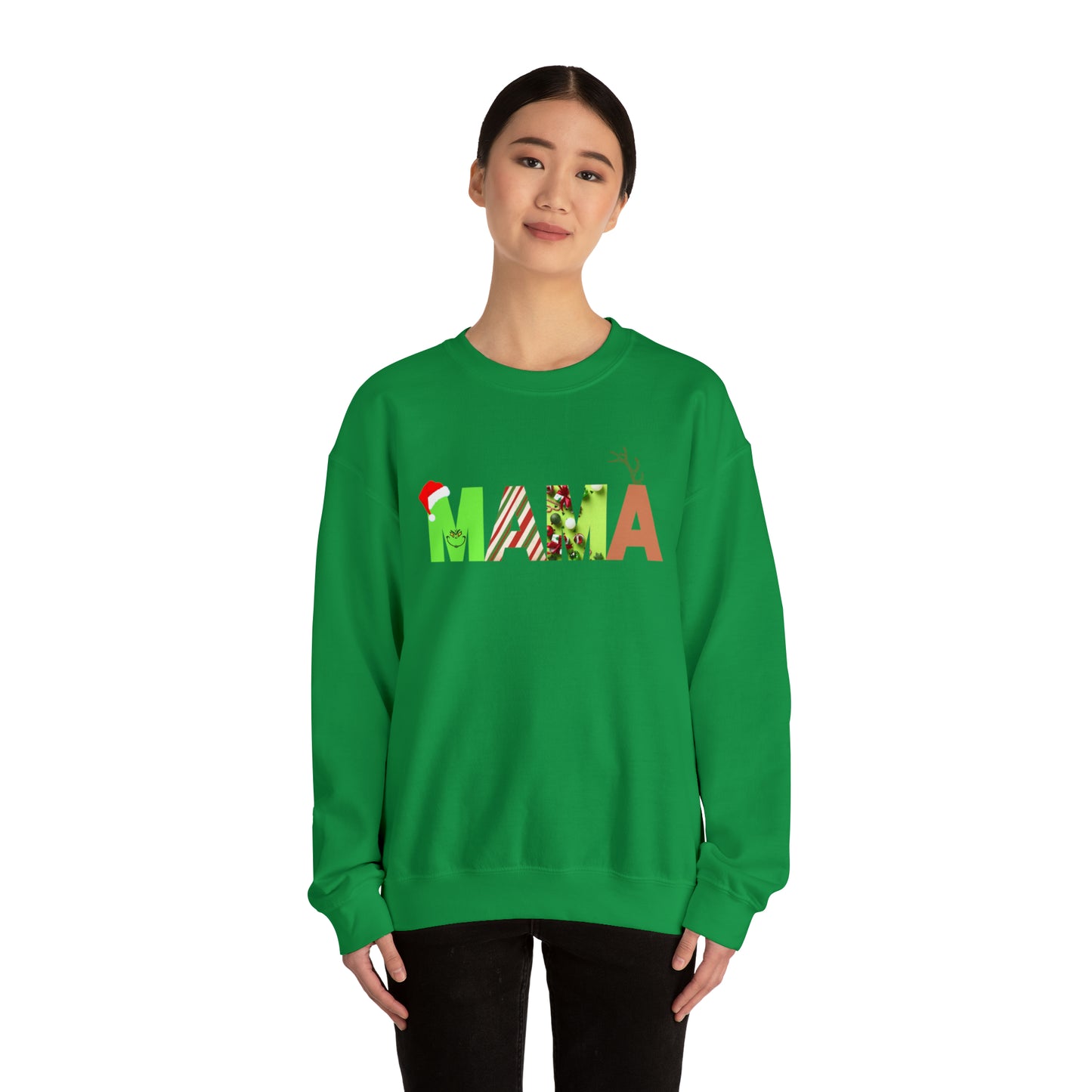 Mama Grinch Unisex Heavy Blend Crewneck Sweatshirt
