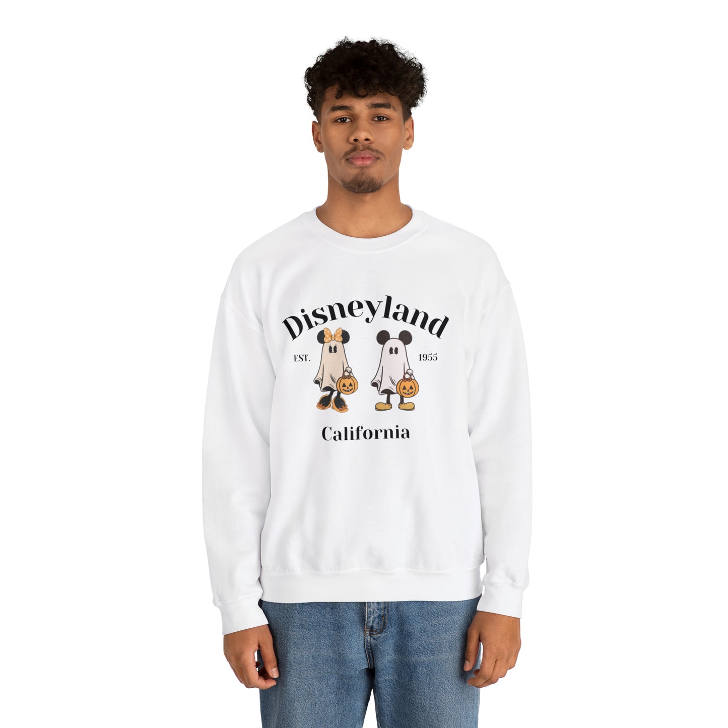 Disneyland Mickey And Minnie Ghost Unisex Heavy Blend Crewneck Sweatshirt
