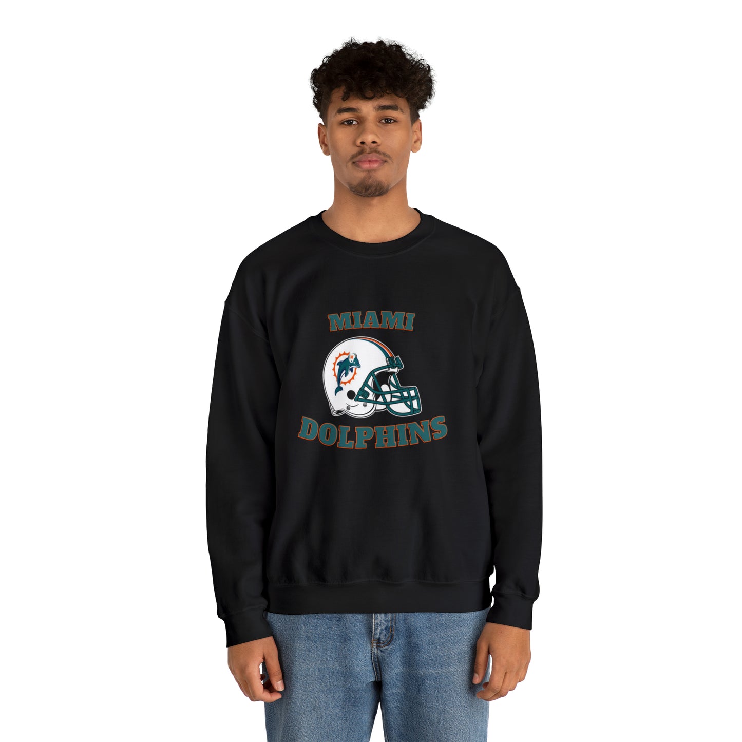 Miami Dolphins Unisex Heavy Blend Crewneck Sweatshirt