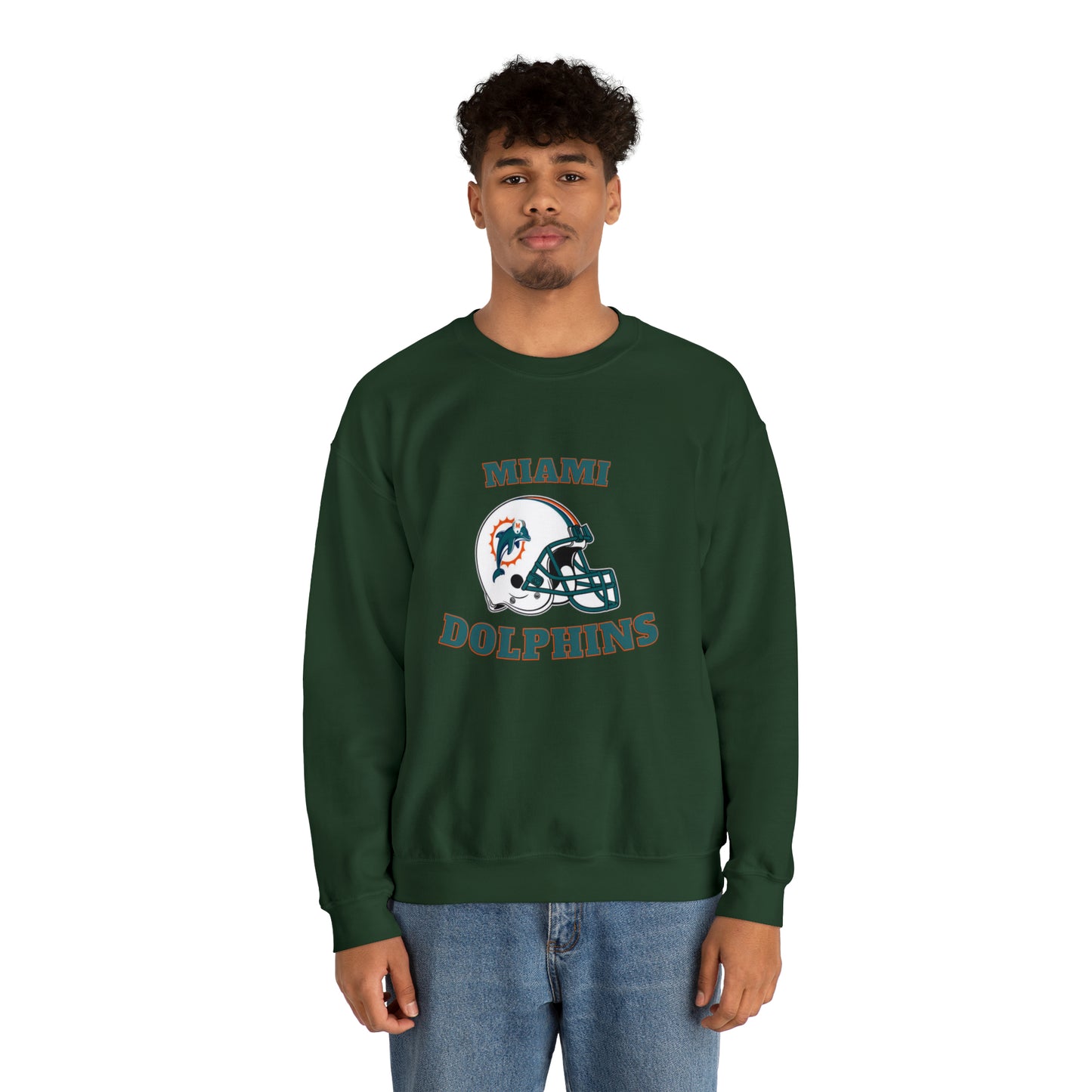 Miami Dolphins Unisex Heavy Blend Crewneck Sweatshirt