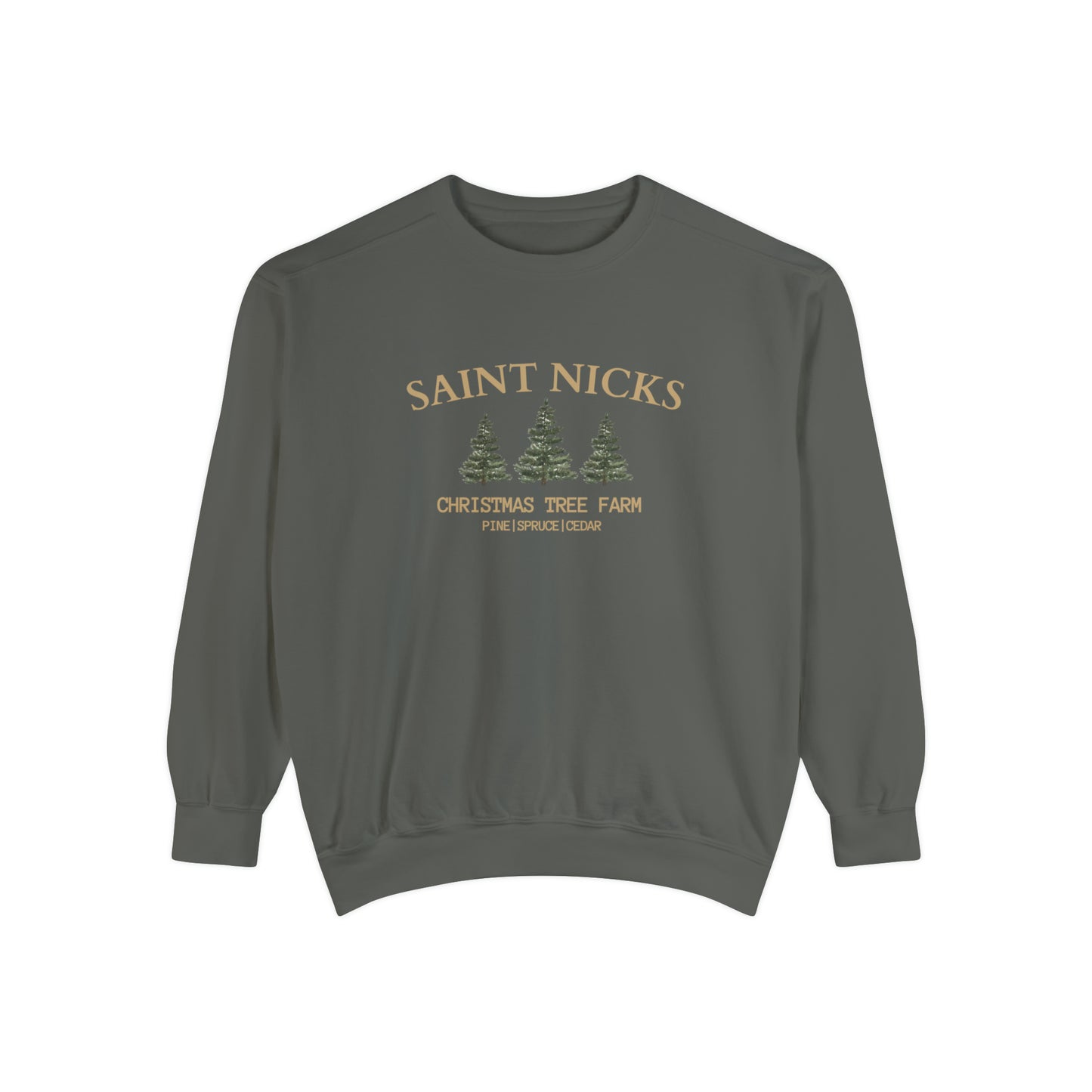 Saints Nicks Christmas Unisex Garment-Dyed Sweatshirt