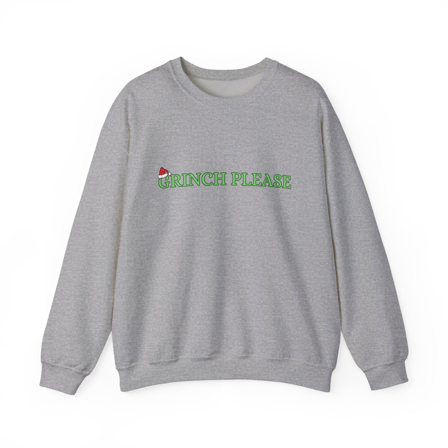Grinch Please Gildan, Christmas Gift, Cozy Crewneck, Holiday Apparel, Unisex Sweatshirt, Trendy Winter Fashion