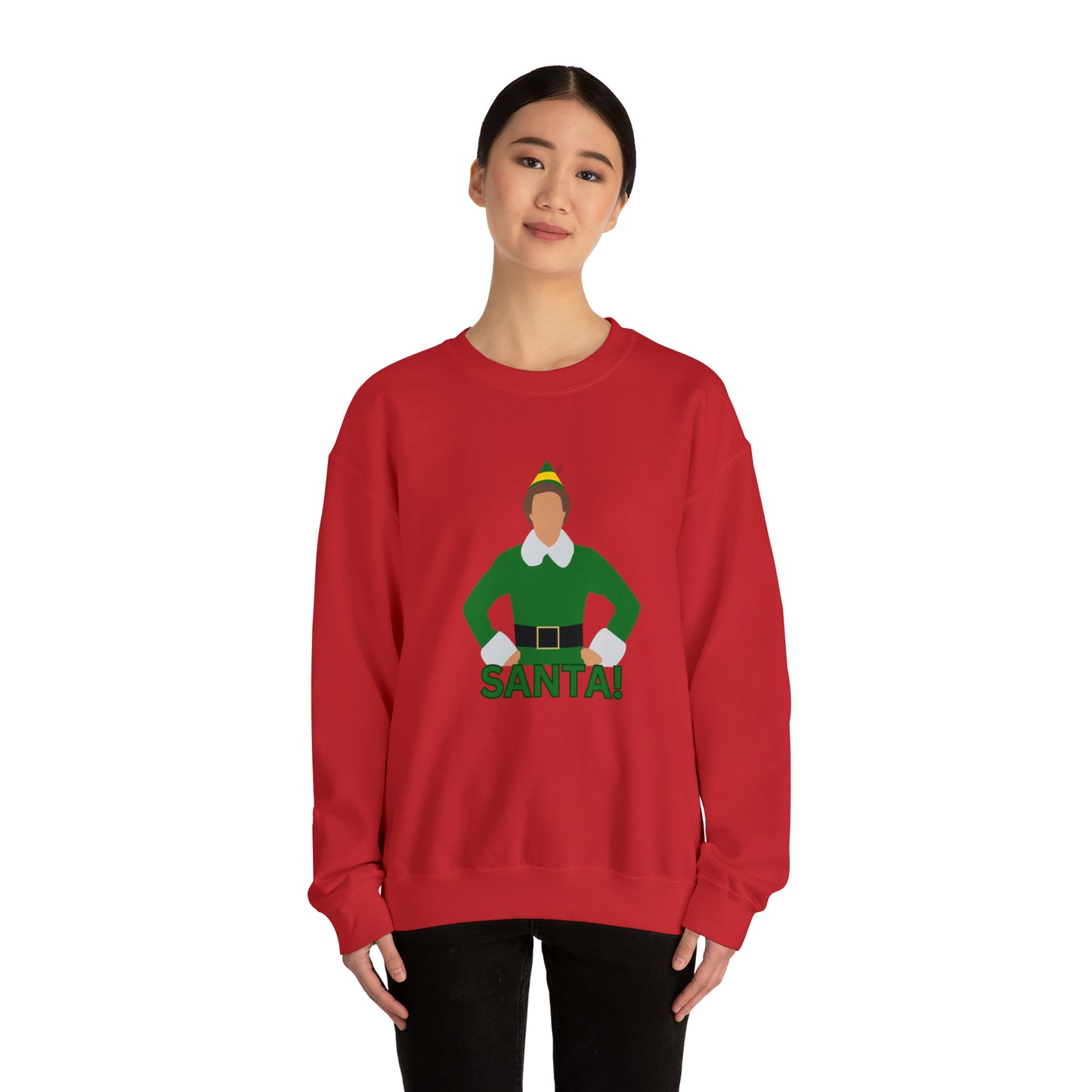 Santa Buddy Elf Unisex Heavy Blend Crewneck Sweatshirt