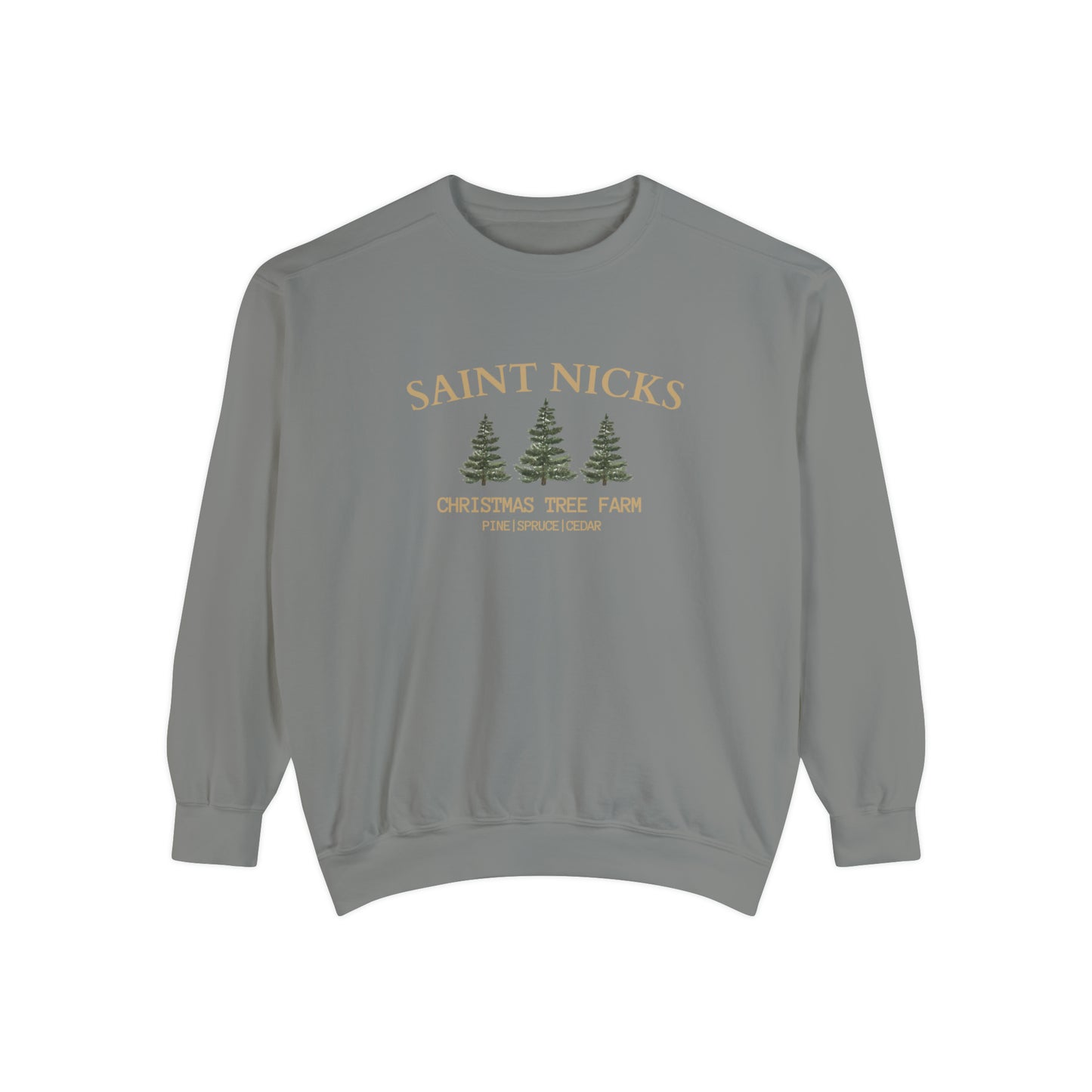 Saints Nicks Christmas Unisex Garment-Dyed Sweatshirt