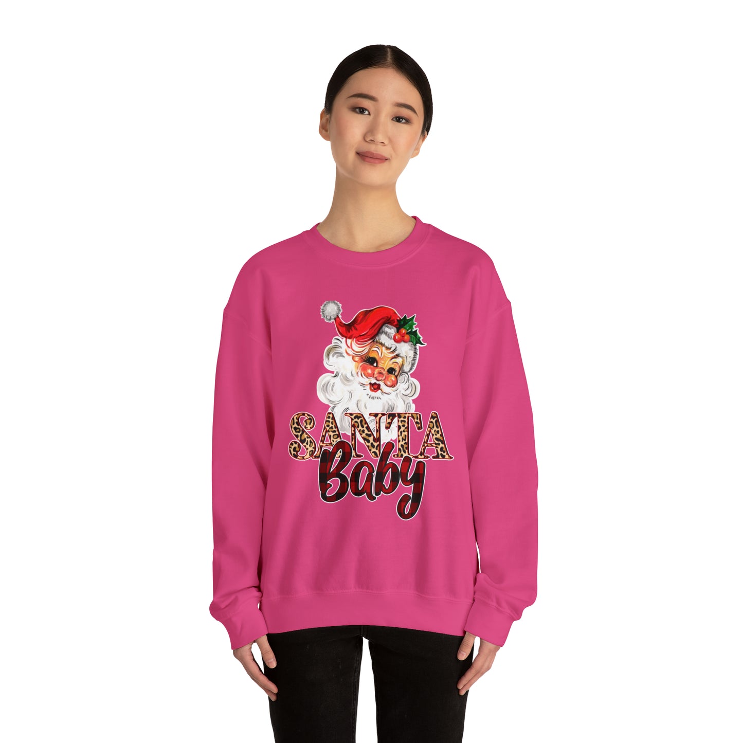 Santa Baby Vintage Santa Unisex Heavy Blend Crewneck Sweatshirt