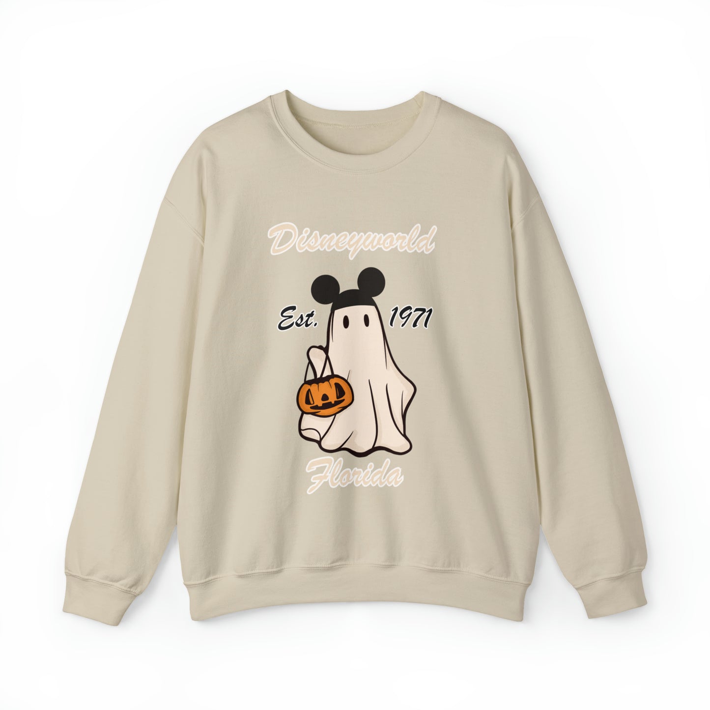 Disney World Ghost Mickey Unisex Heavy Blend Crewneck Sweatshirt