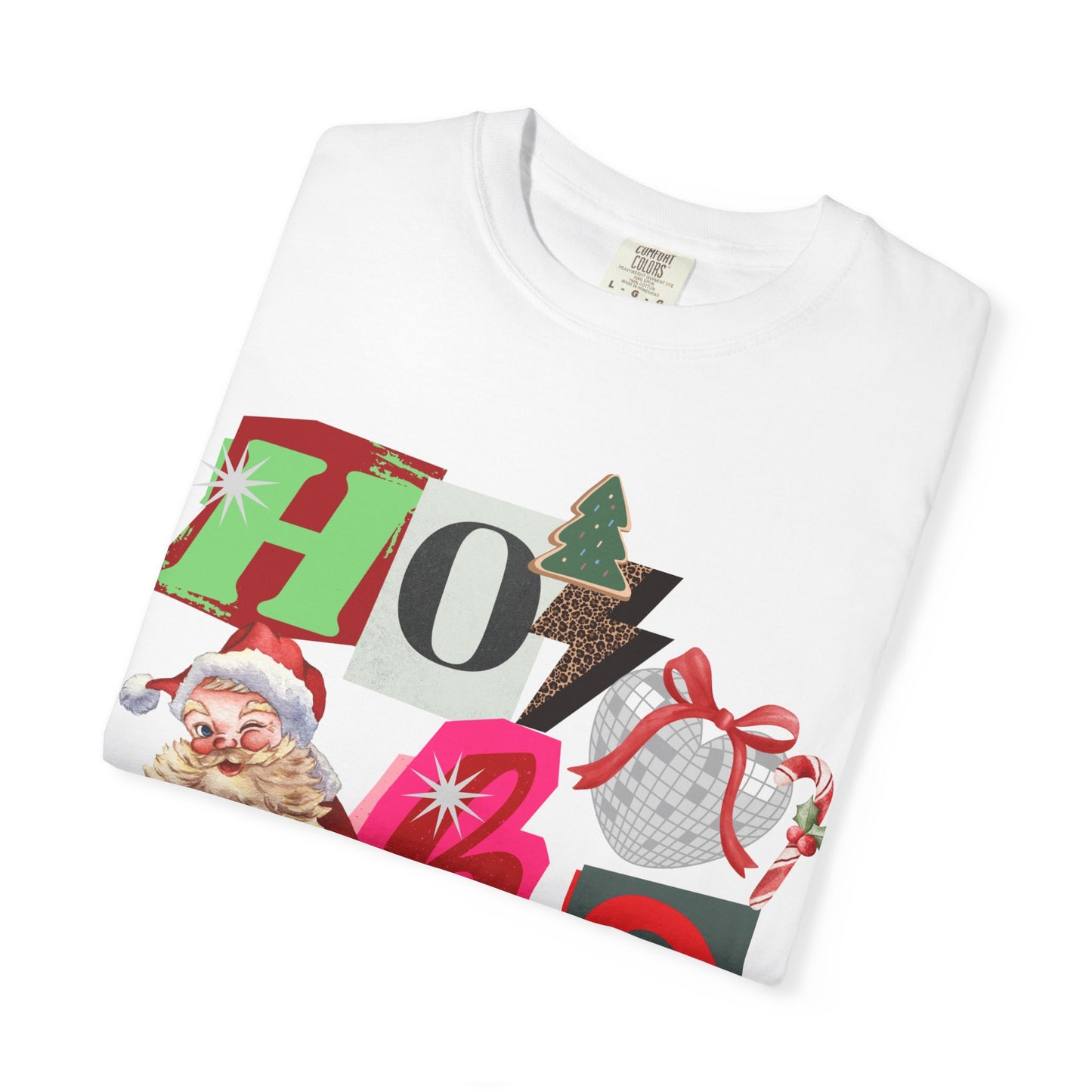 Festive Retro Santa T-Shirt | Ho Ho Ho Holiday Tee, Christmas Shirt, Unisex Tee, Gift for Him/Her, Cozy Winter Apparel