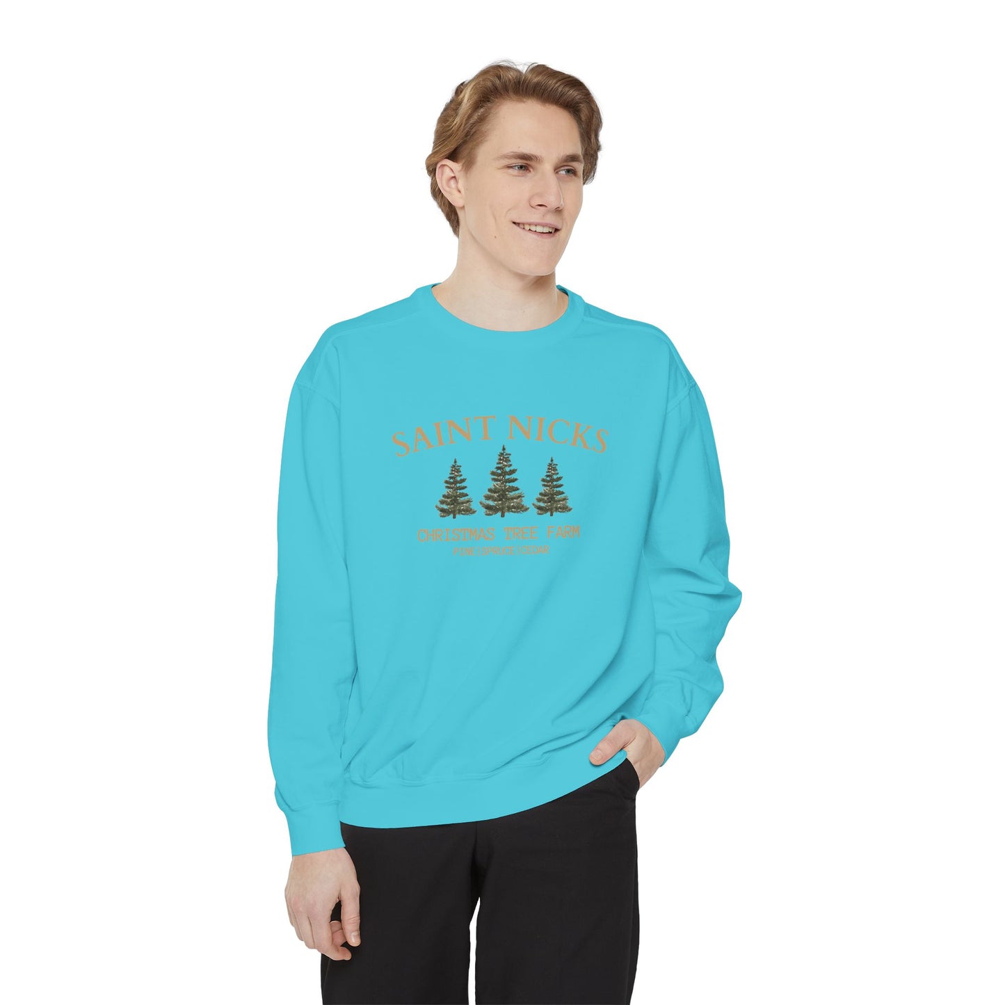 Saints Nicks Christmas Unisex Garment-Dyed Sweatshirt