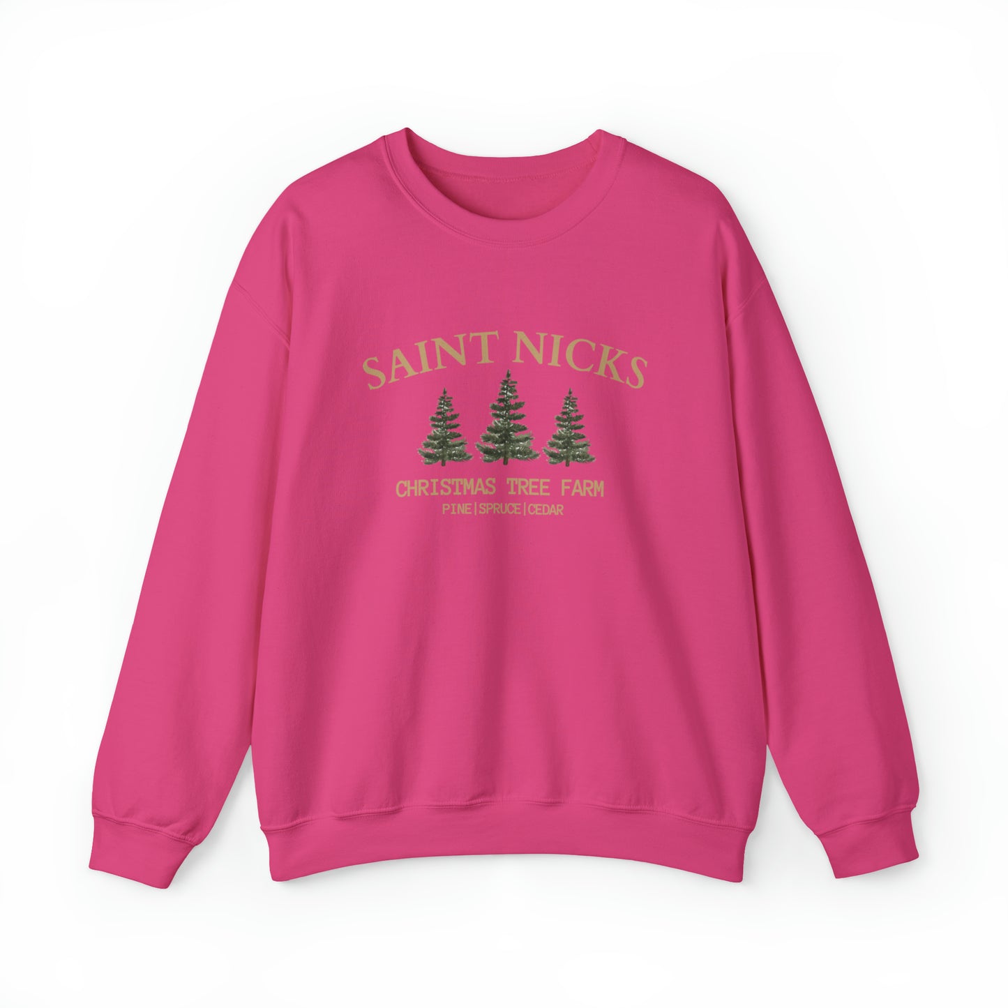 Saint Nicks Christmas Trees Unisex Heavy Blend Crewneck Sweatshirt