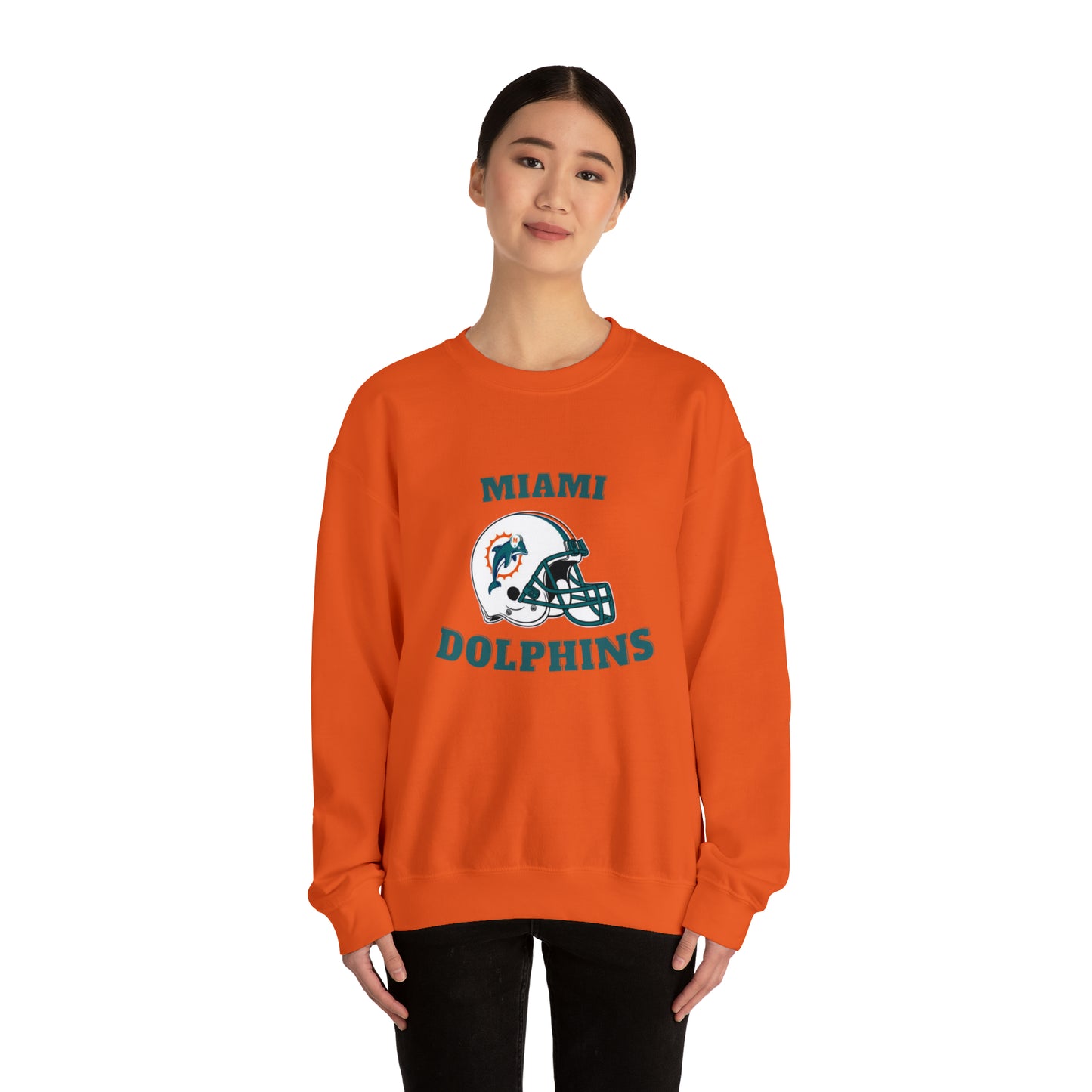Miami Dolphins Unisex Heavy Blend Crewneck Sweatshirt