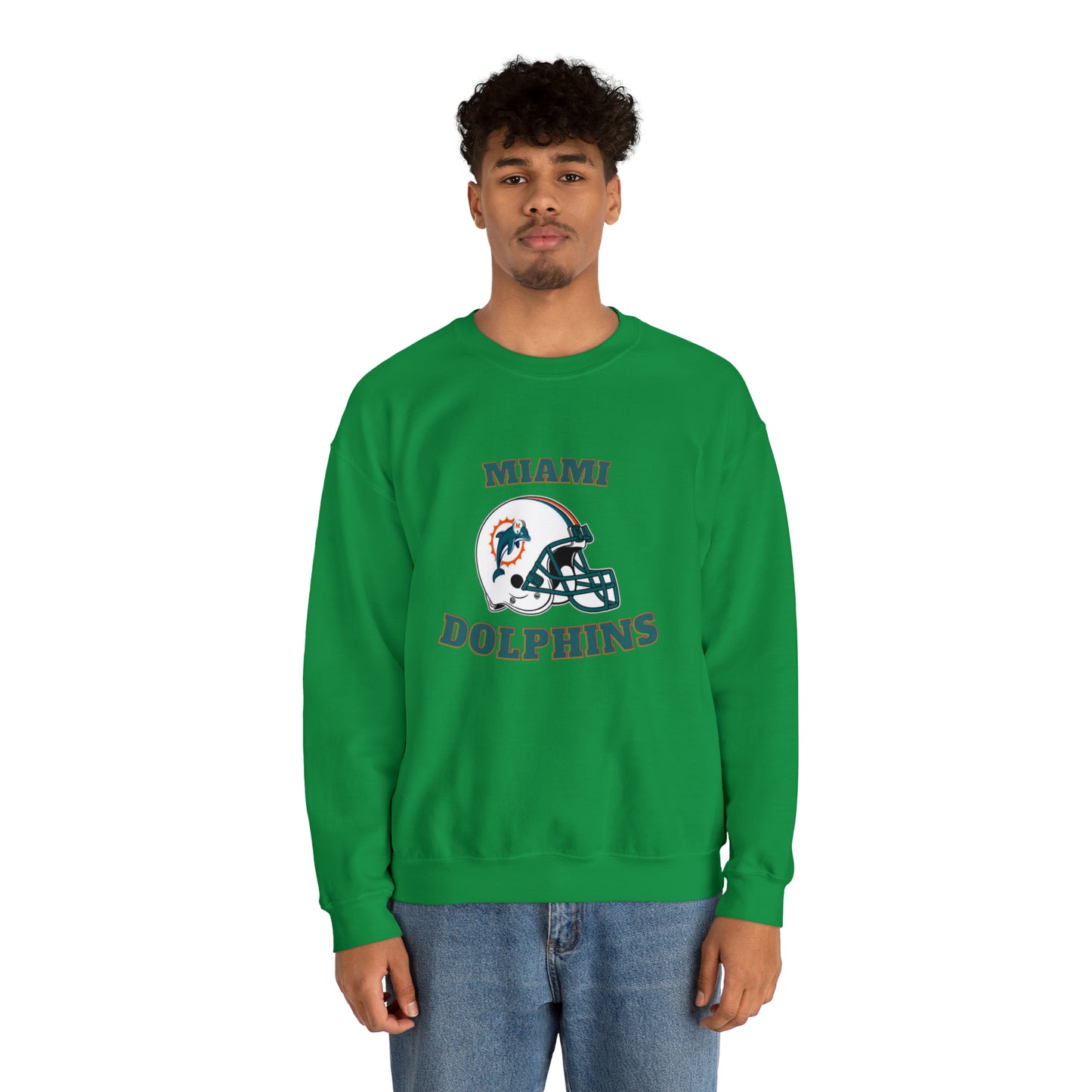 Miami Dolphins Unisex Heavy Blend Crewneck Sweatshirt