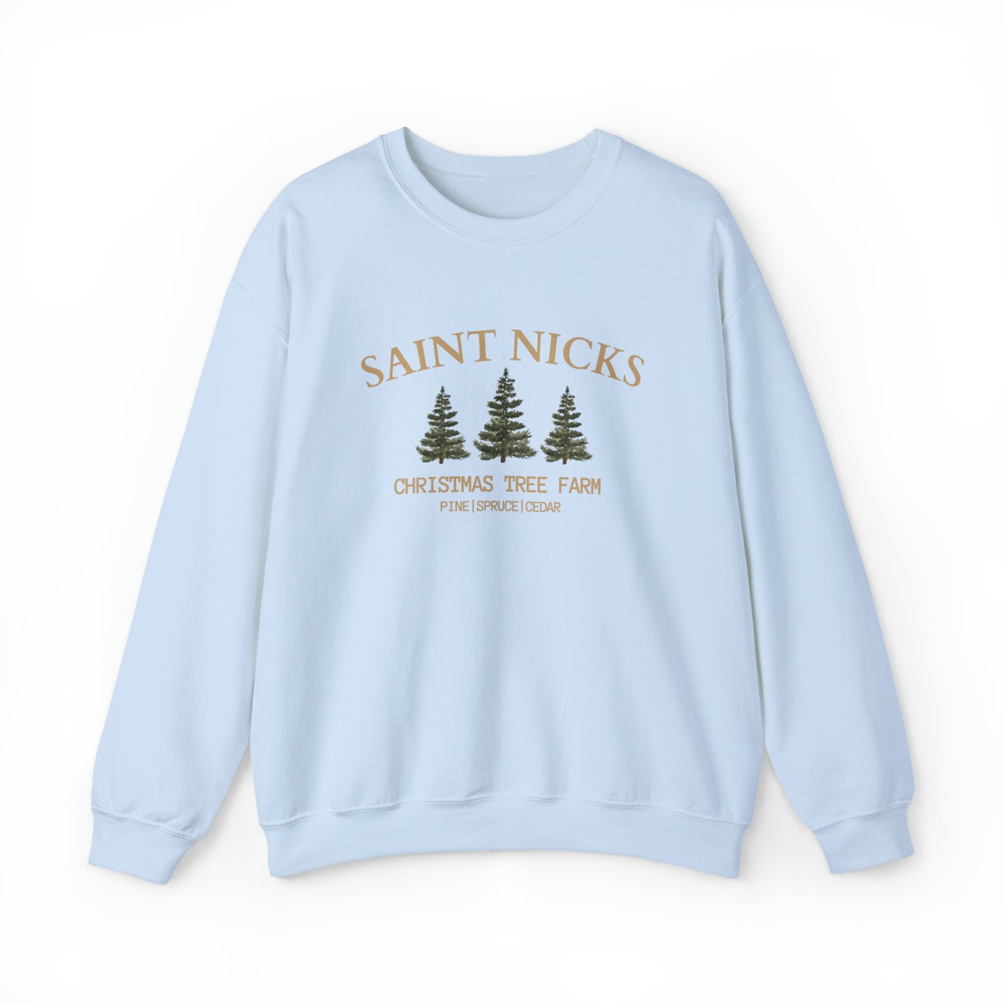 Saint Nicks Christmas Trees Unisex Heavy Blend Crewneck Sweatshirt