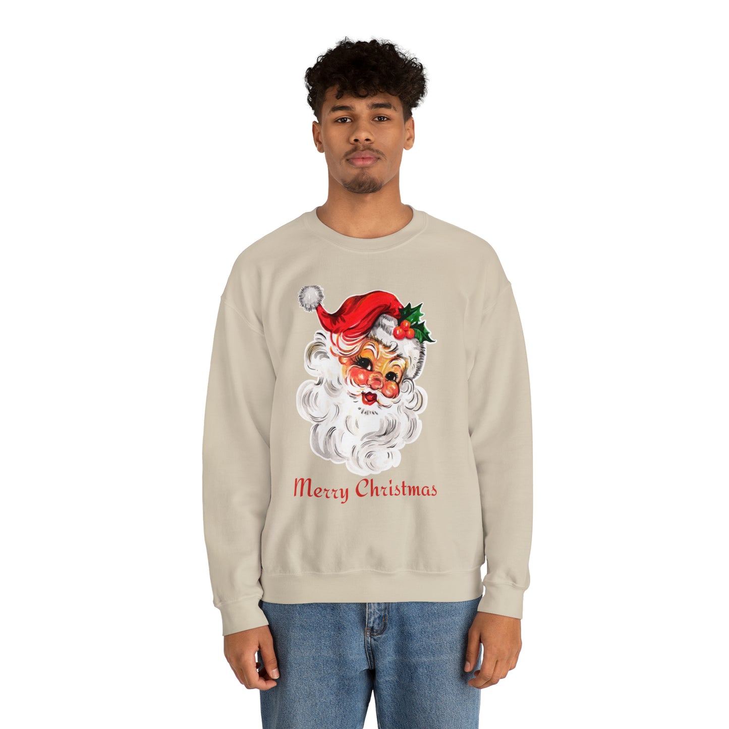 Merry Christmas Vintage Santa Unisex Heavy Blend Crewneck Sweatshirt