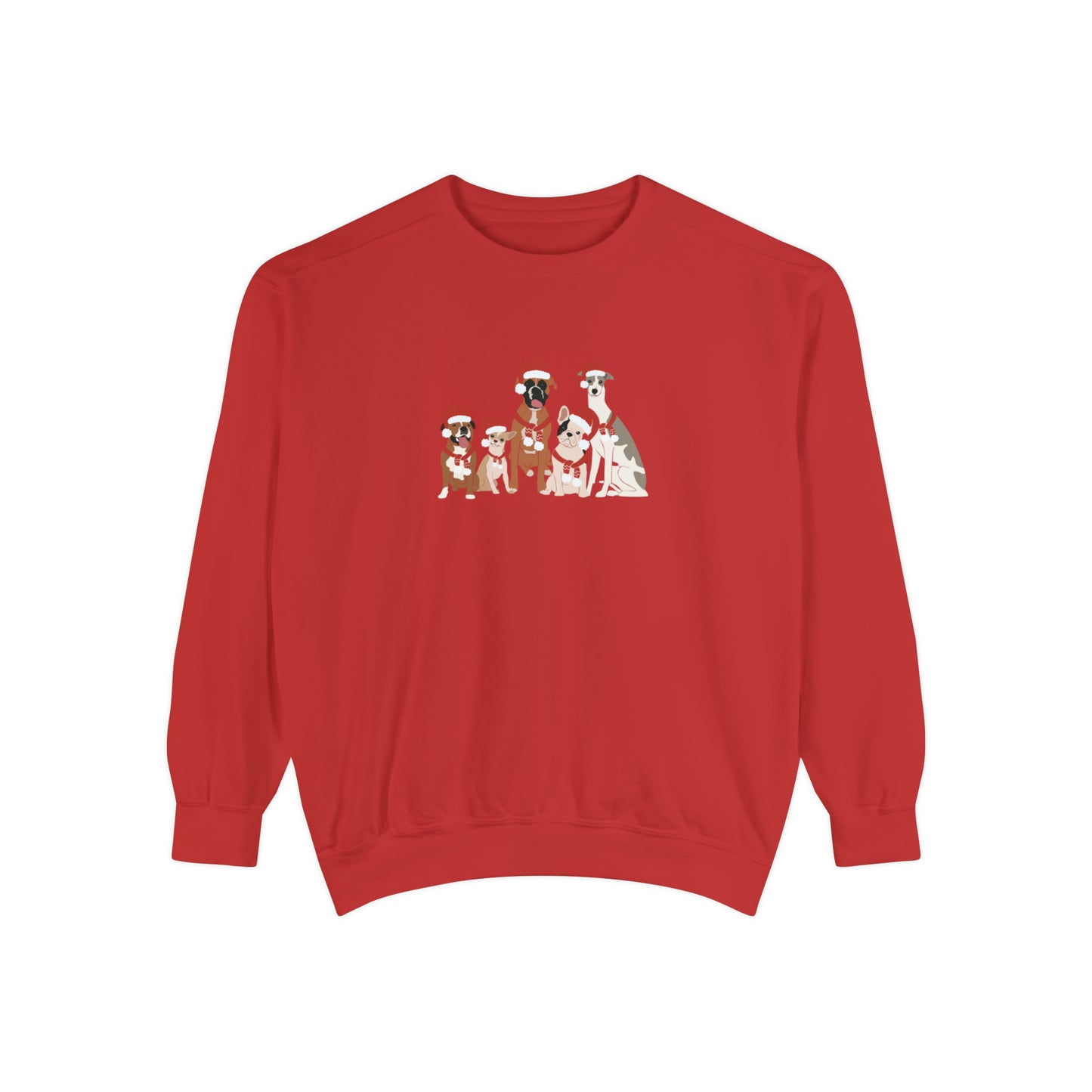 Santa Doggies Unisex Garment-Dyed Sweatshirt