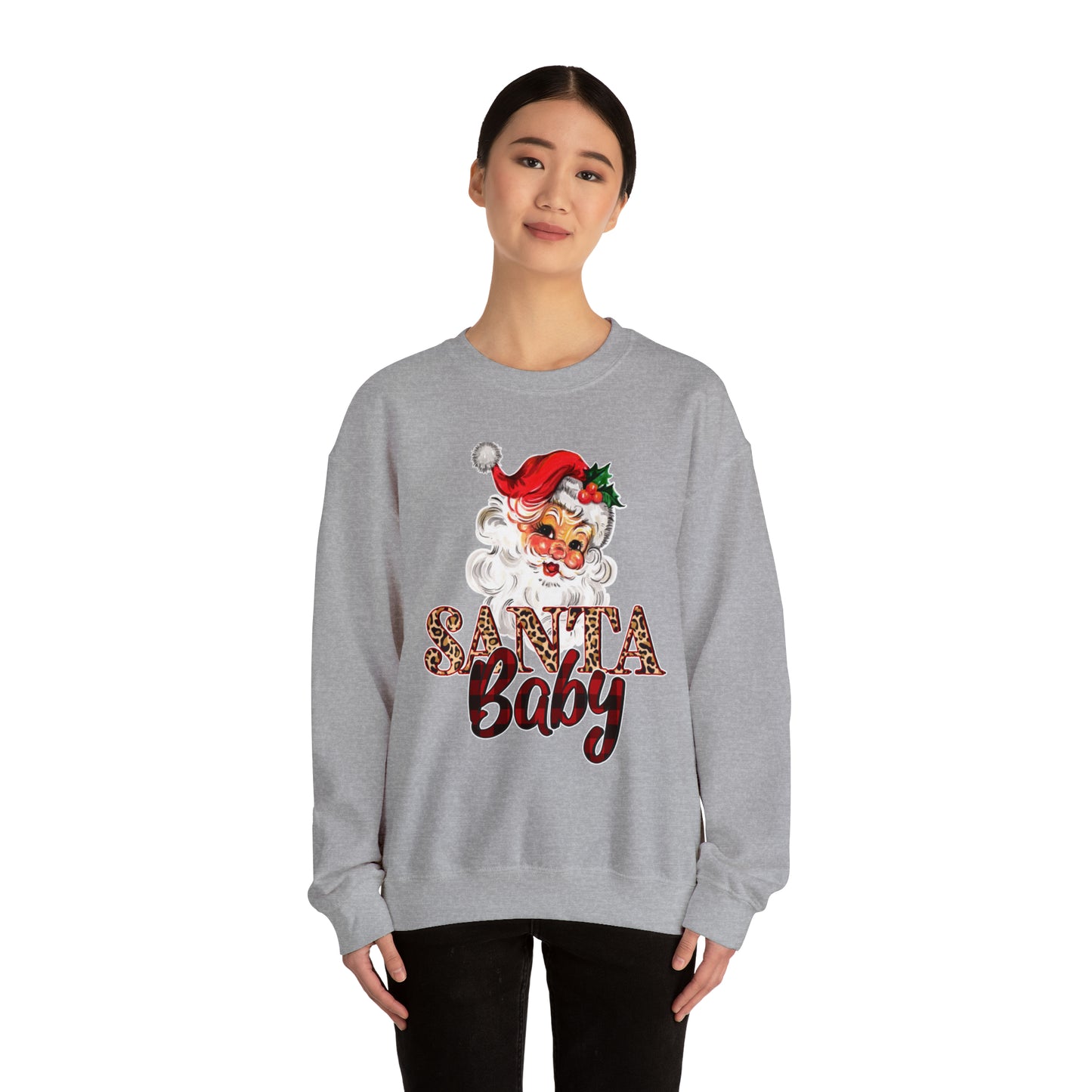 Santa Baby Vintage Santa Unisex Heavy Blend Crewneck Sweatshirt