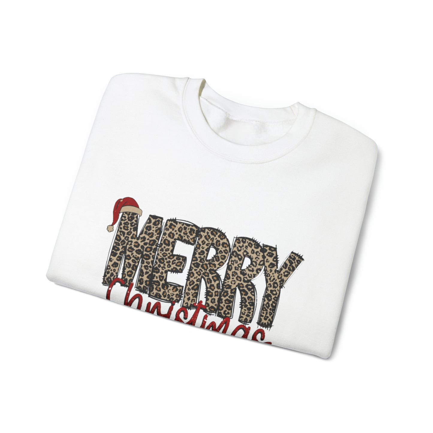 Merry Christmas Cheetah Unisex Sweatshirt