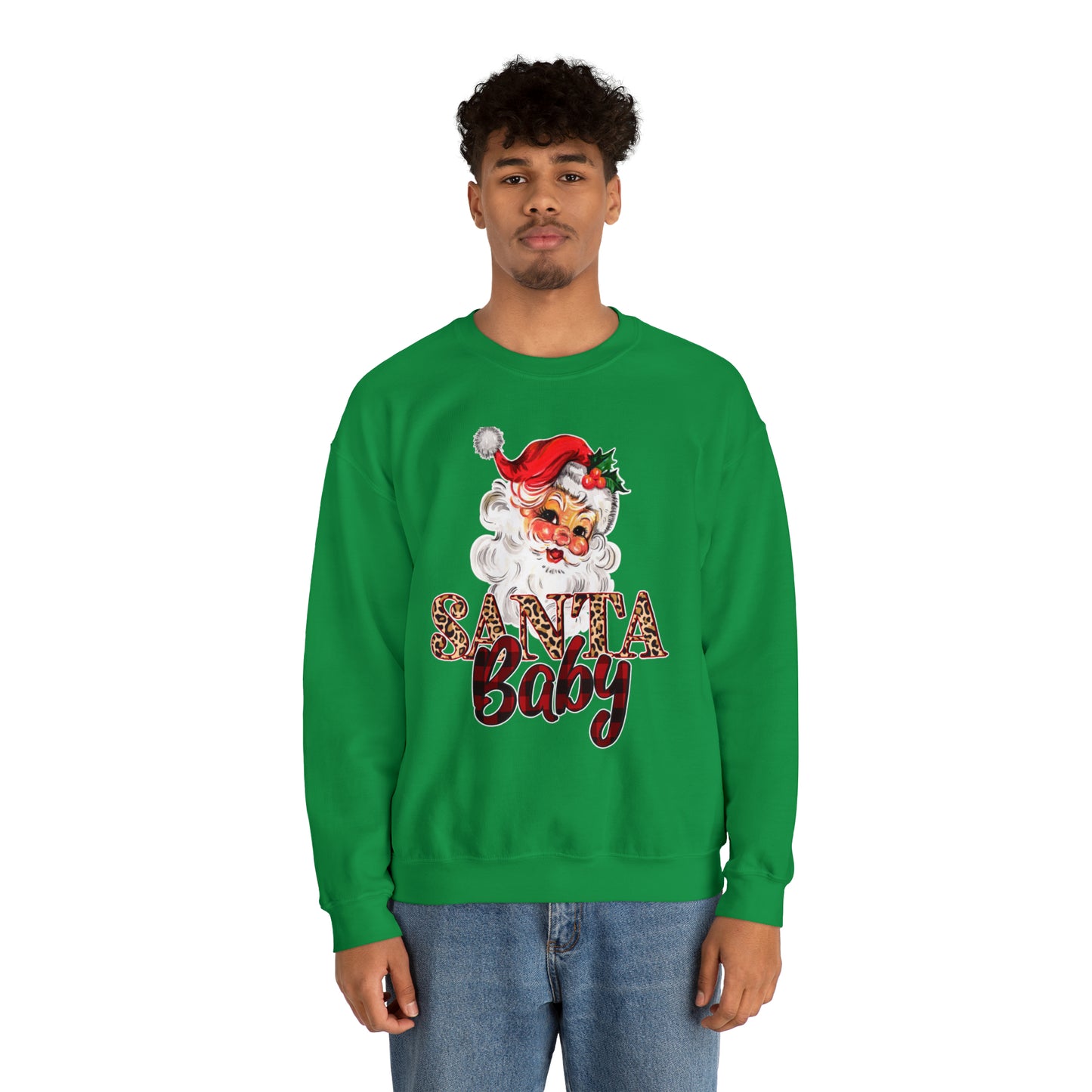 Santa Baby Vintage Santa Unisex Heavy Blend Crewneck Sweatshirt
