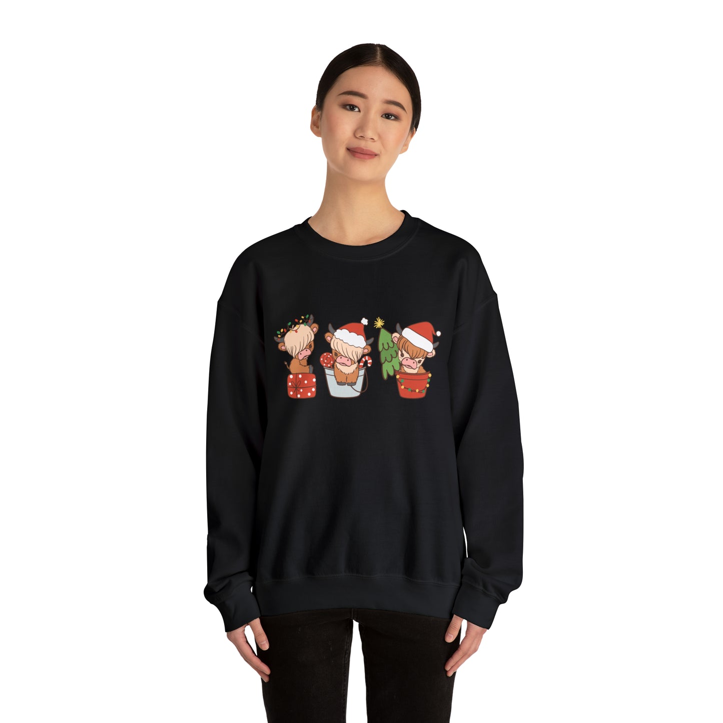 Highland Cows Christmas Unisex Sweatshirt