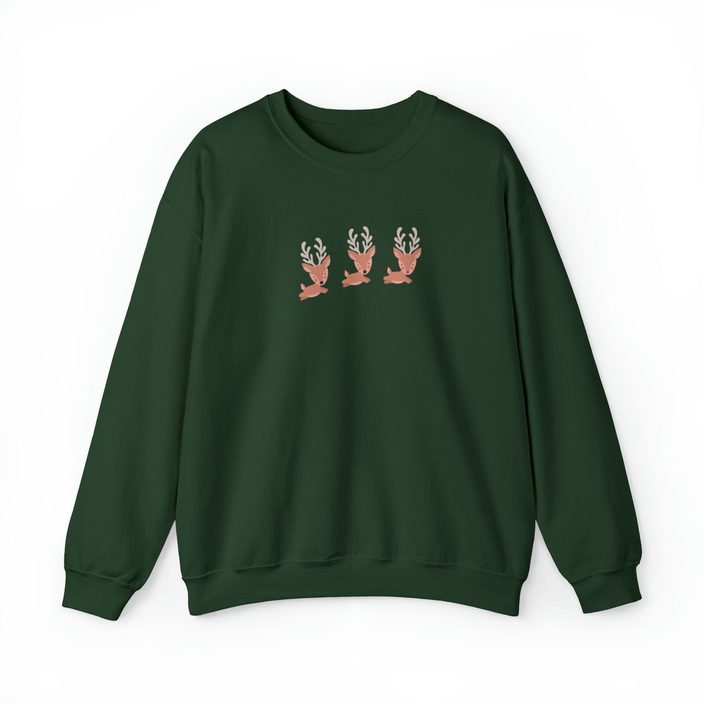 Flying Cute Reindeer Unisex Heavy Blend  Crewneck Sweatshirt